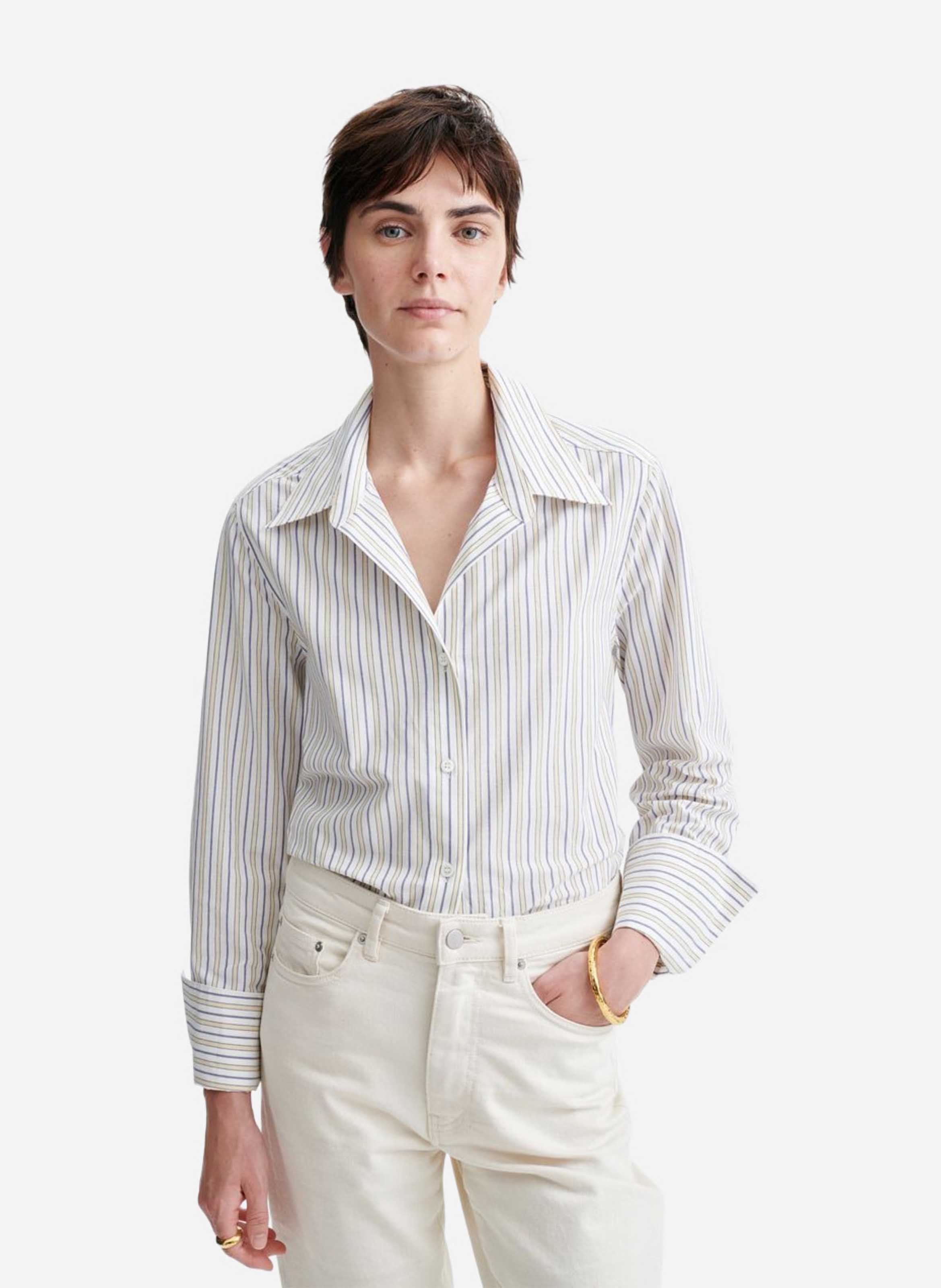 Chemise col classique en coton VANESSA BRUNO Multicolore