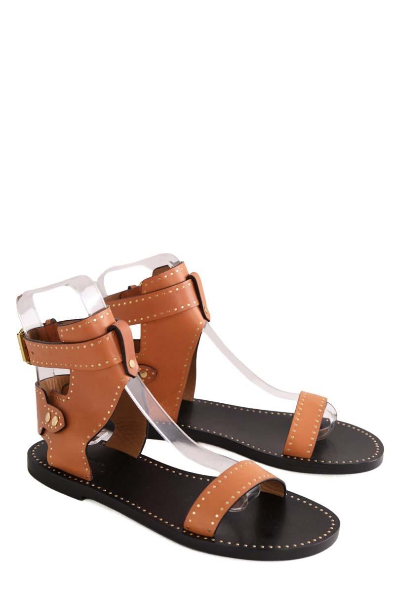 Faux leather sandals ISABEL MARANT - Seconde Main Brown