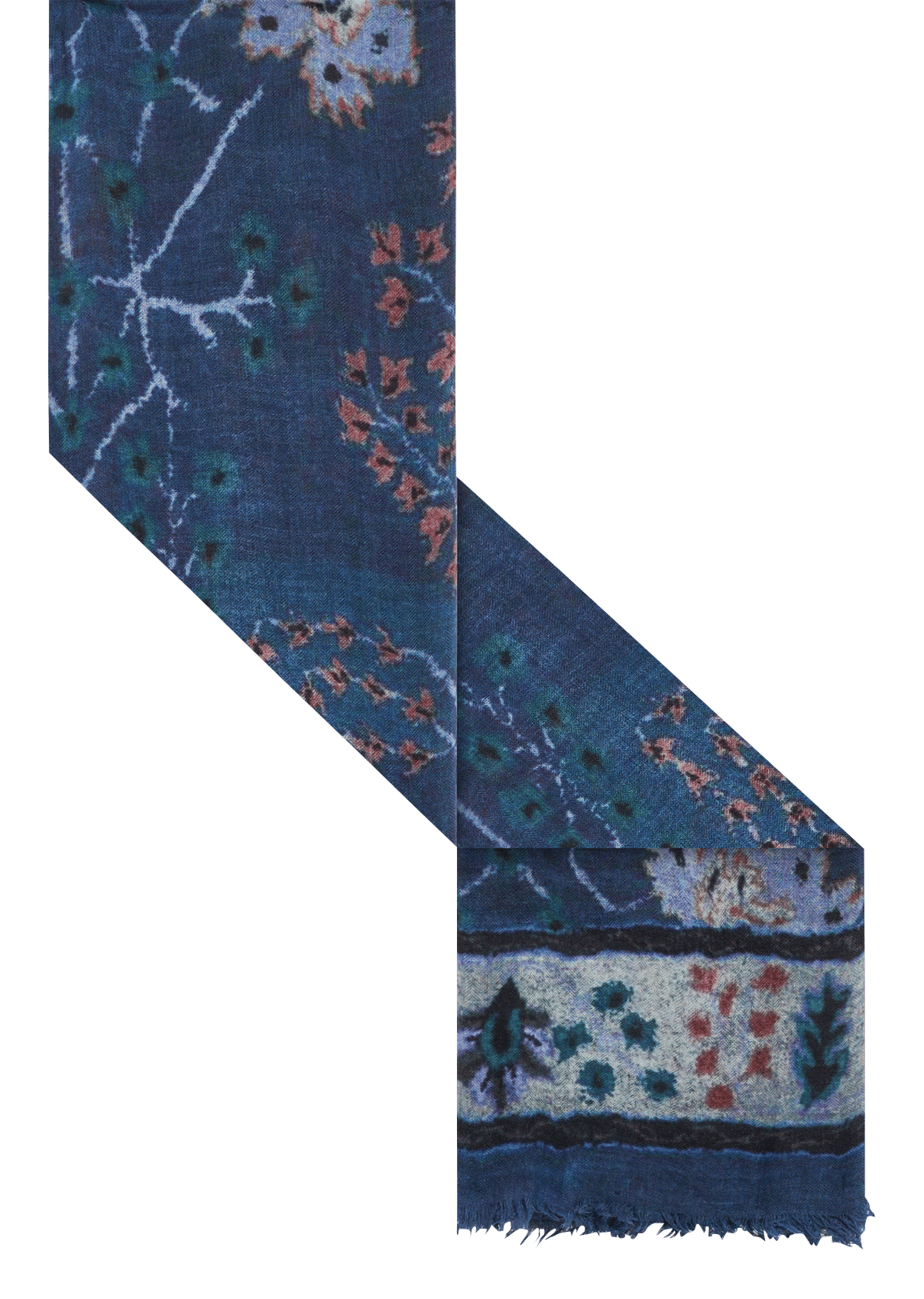Printed wool scarf GERARD DAREL Blue