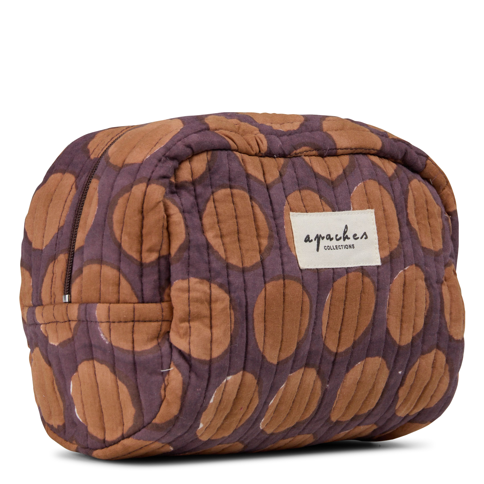 Trousse de toilette matelassée  APACHES COLLECTIONS Marron