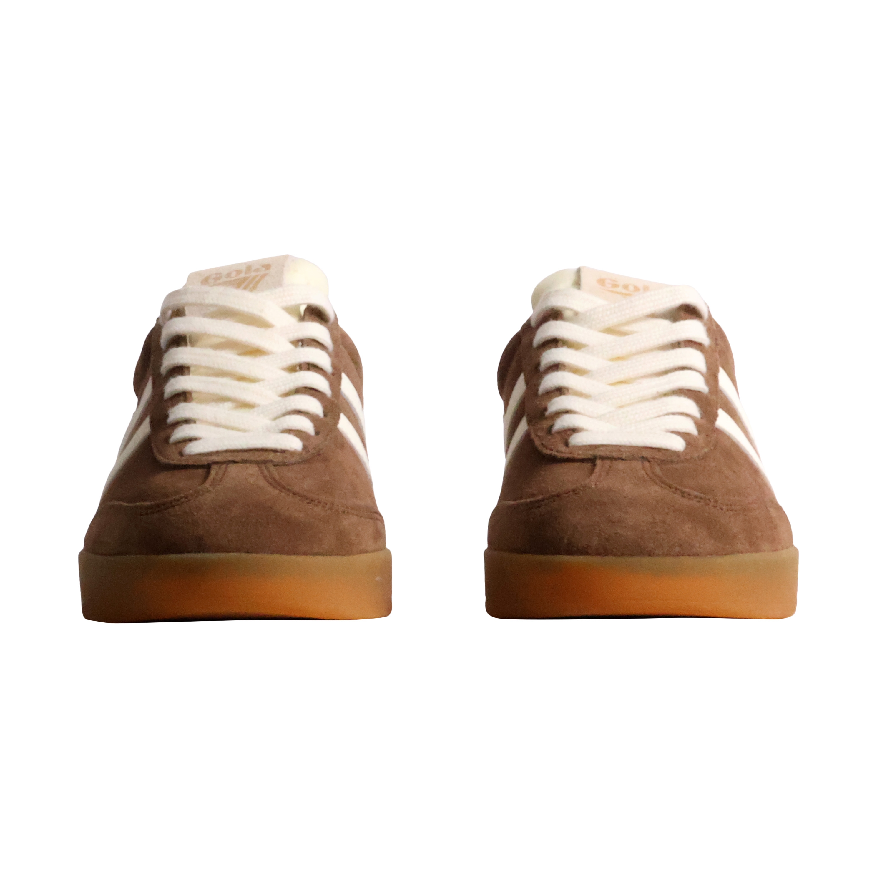 Buttermilk leather low-top sneaker with gum sole GOLA Brown