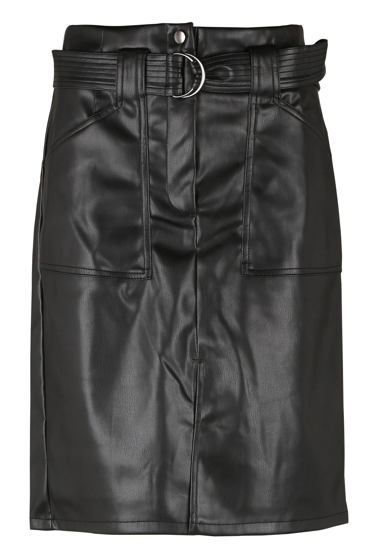 Jupe droite en PU  VILA Noir