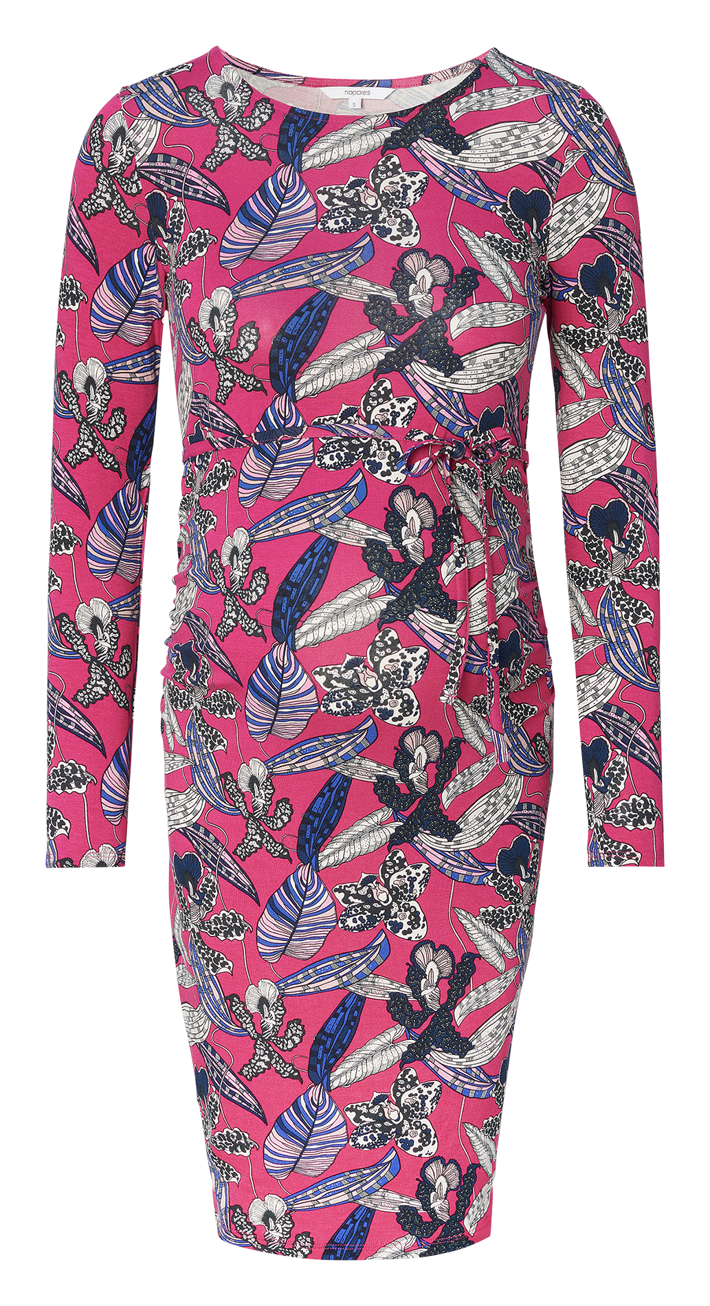 Stretch viscose midi dress NOPPIES Pink