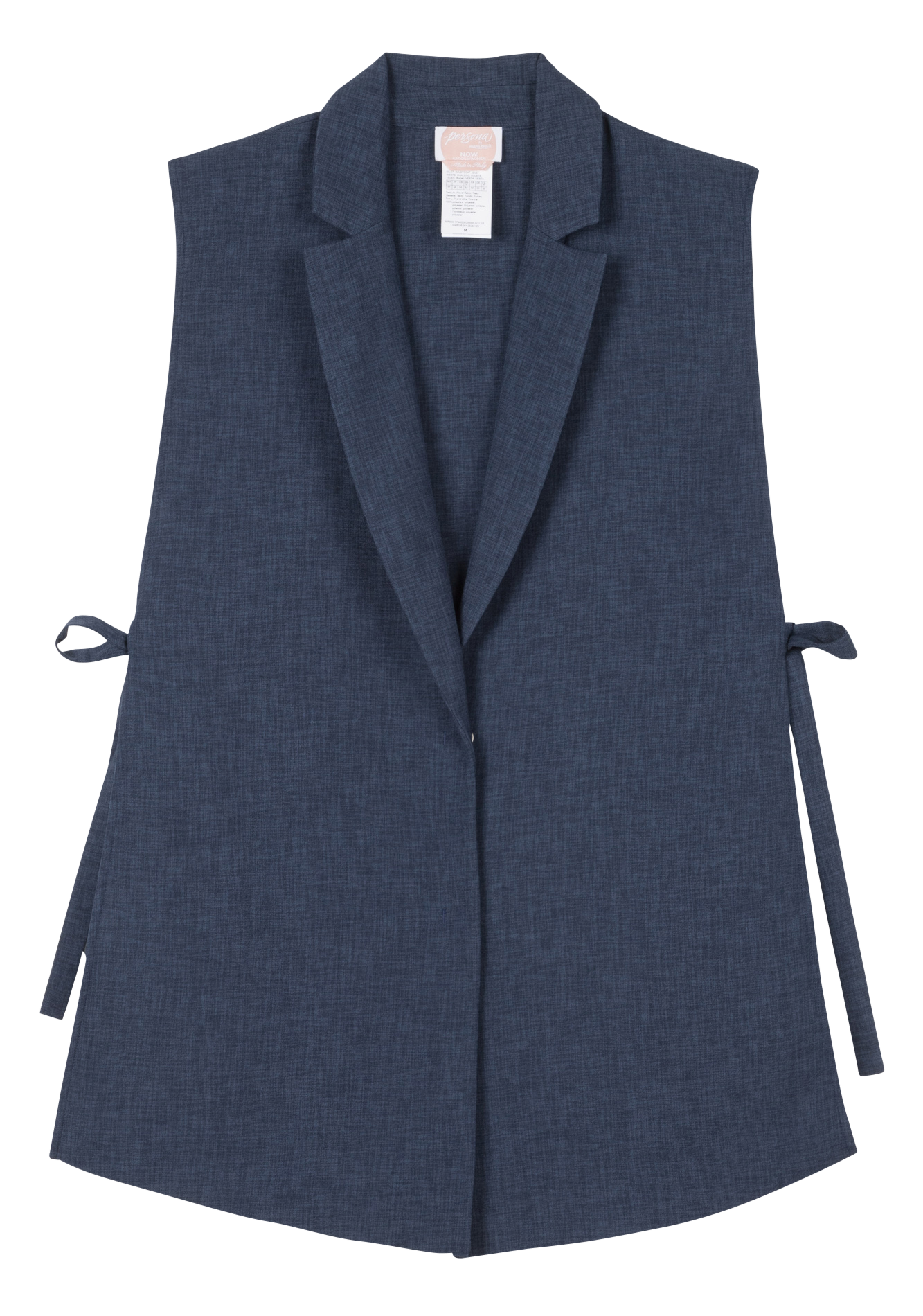 Straight tailored sleeveless jacket PERSONA by Marina Rinaldi Blue