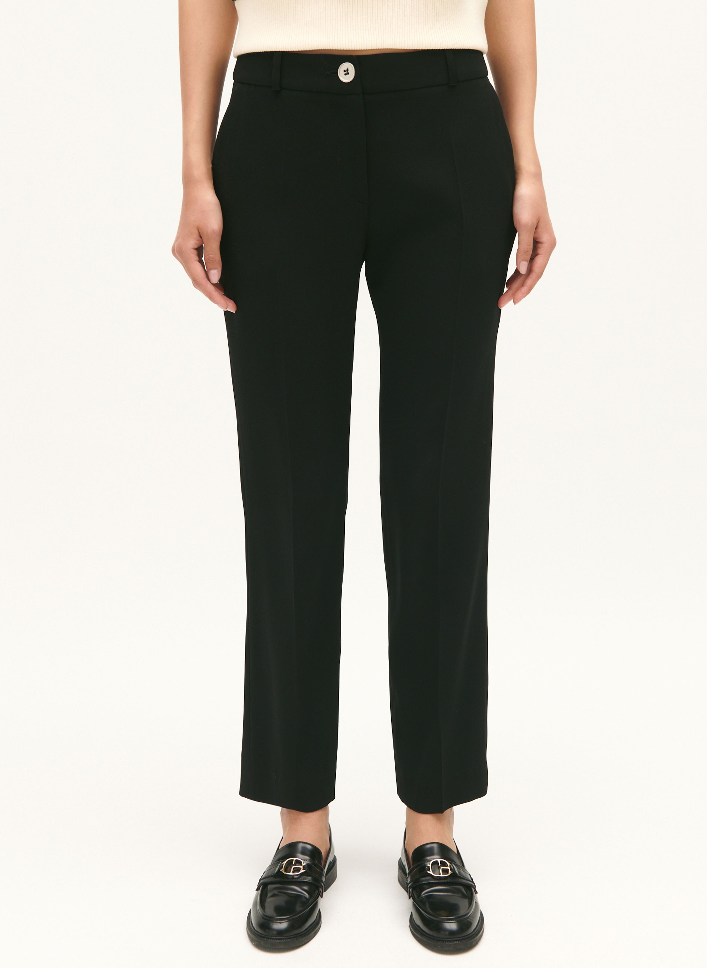 Pantalon droit Noir