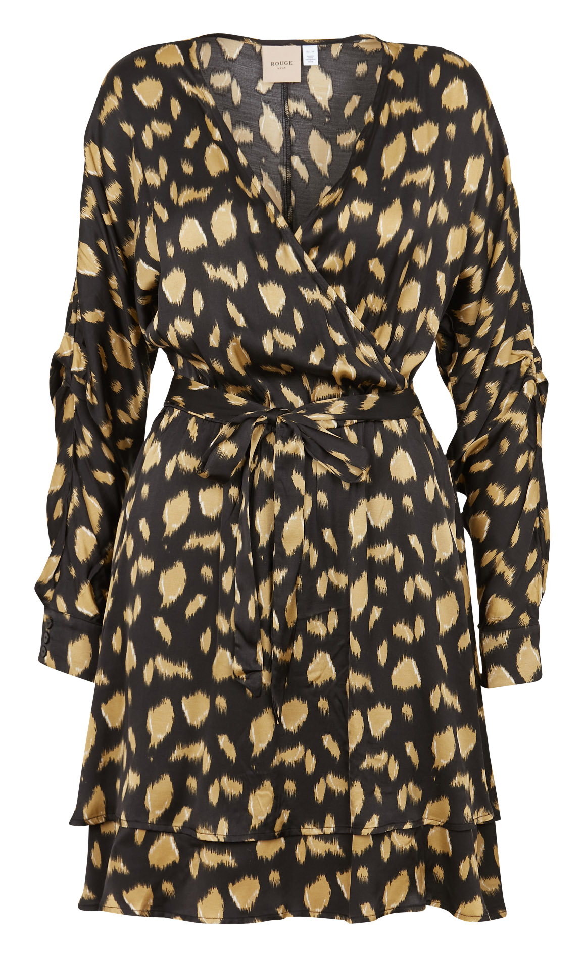 Printed V-neck midi dress VILA Black