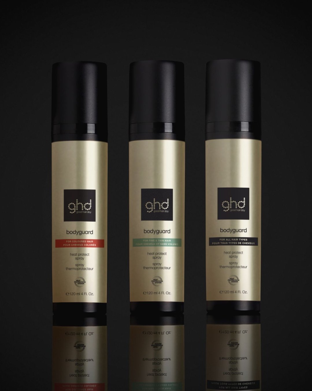 BODYGUARD Thermoprotective spray for fine hair GHD Noir