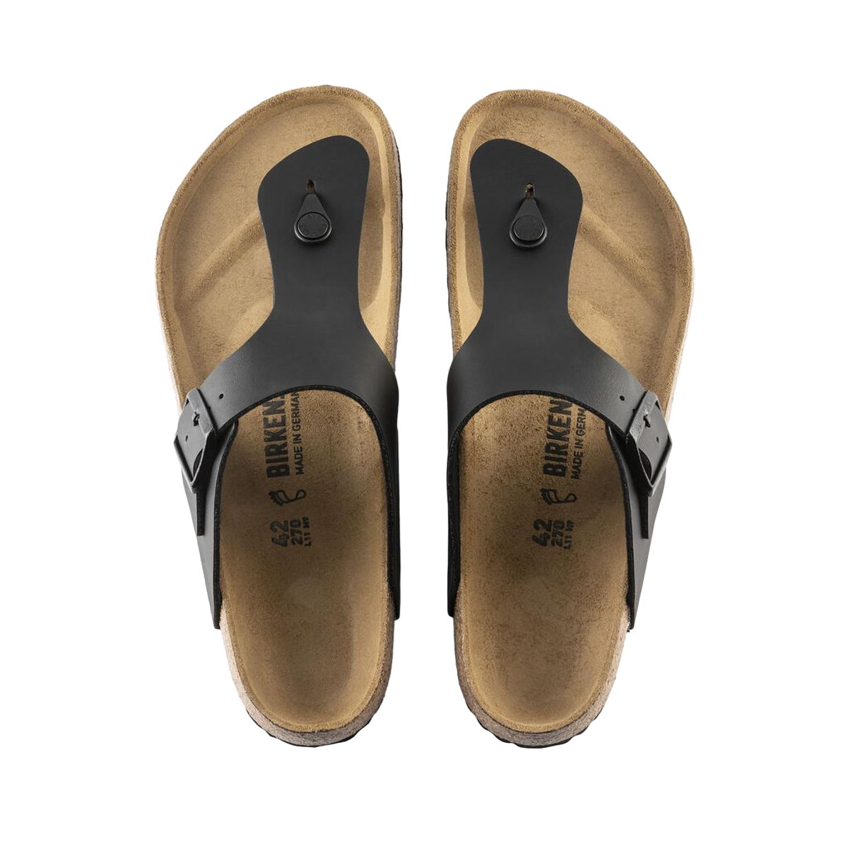 Faux leather sandals BIRKENSTOCK Black