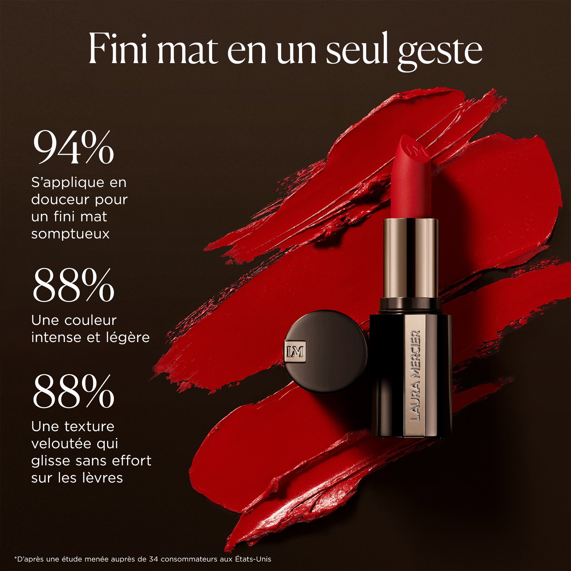 CAVIAR SMOOTHING MATTE LIPSTICK LAURA MERCIER 680 rosewood silk  