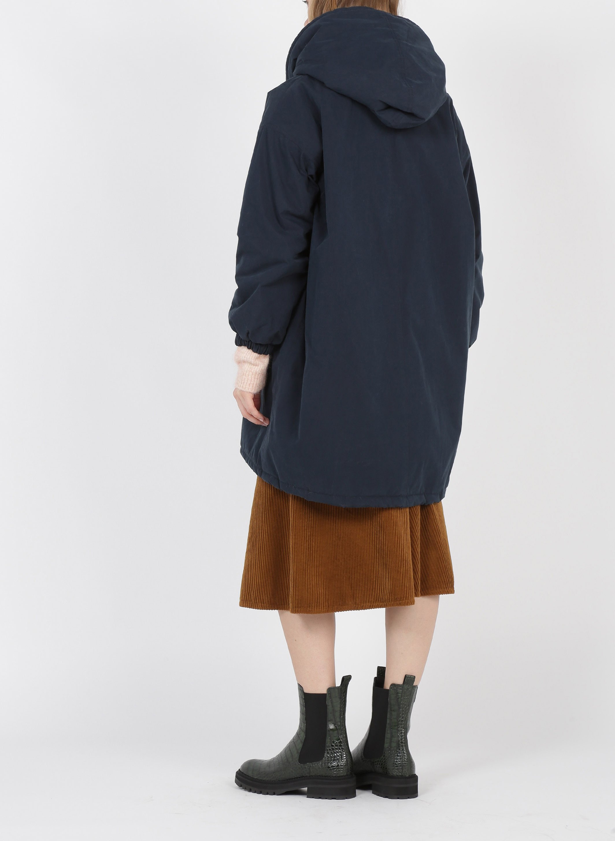 Parka met gevoerde capuchon - katoenblend BELLEROSE Blauw
