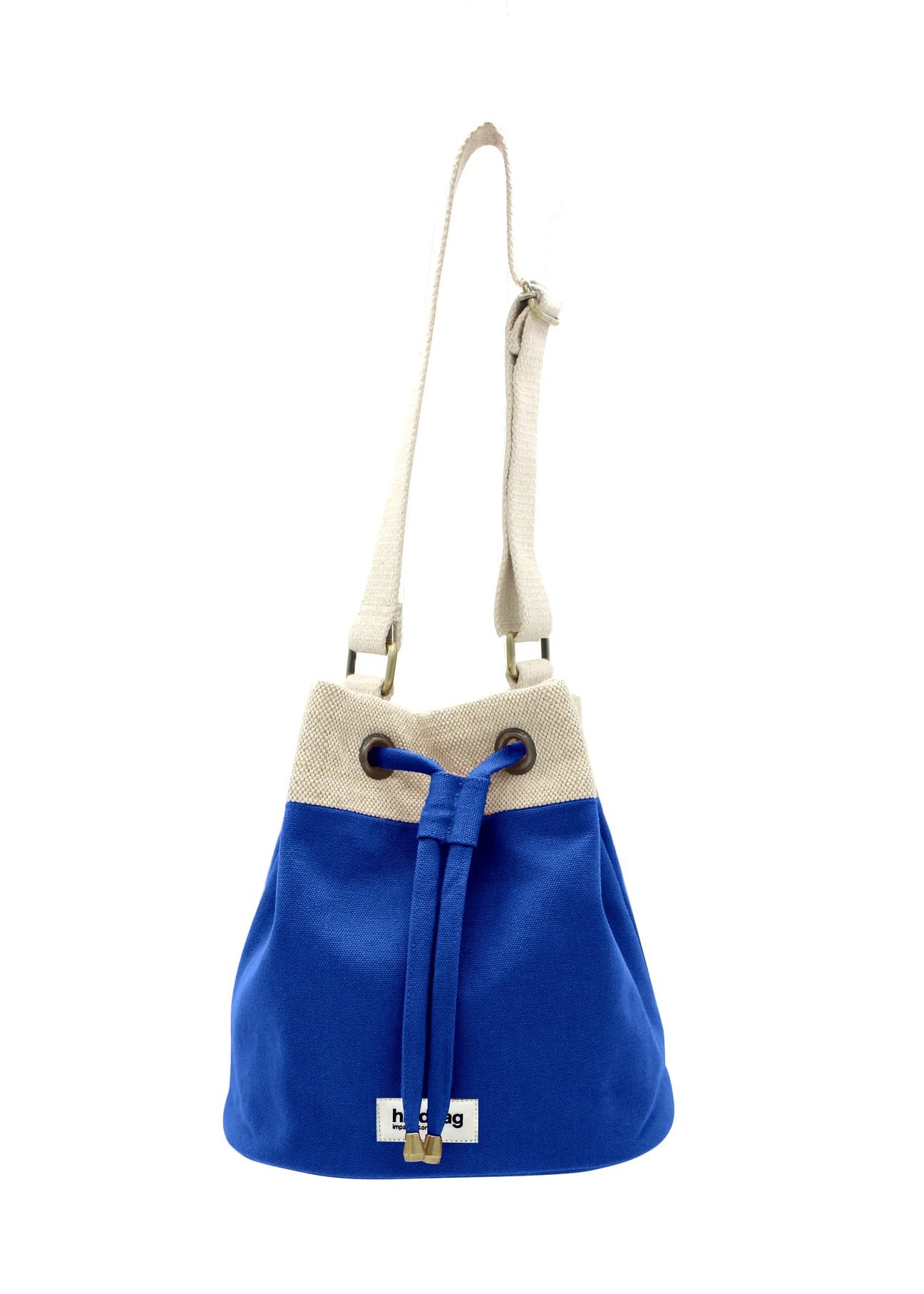 Cotton tote bag with studs HINDBAG Blue