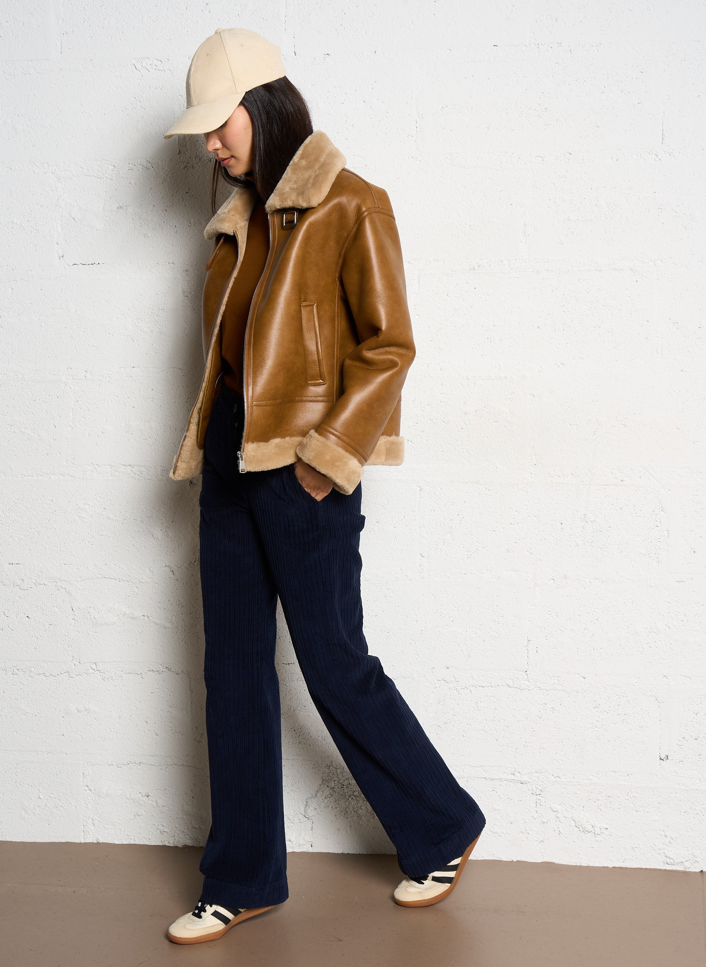 Ribbed cotton cap - Look 1