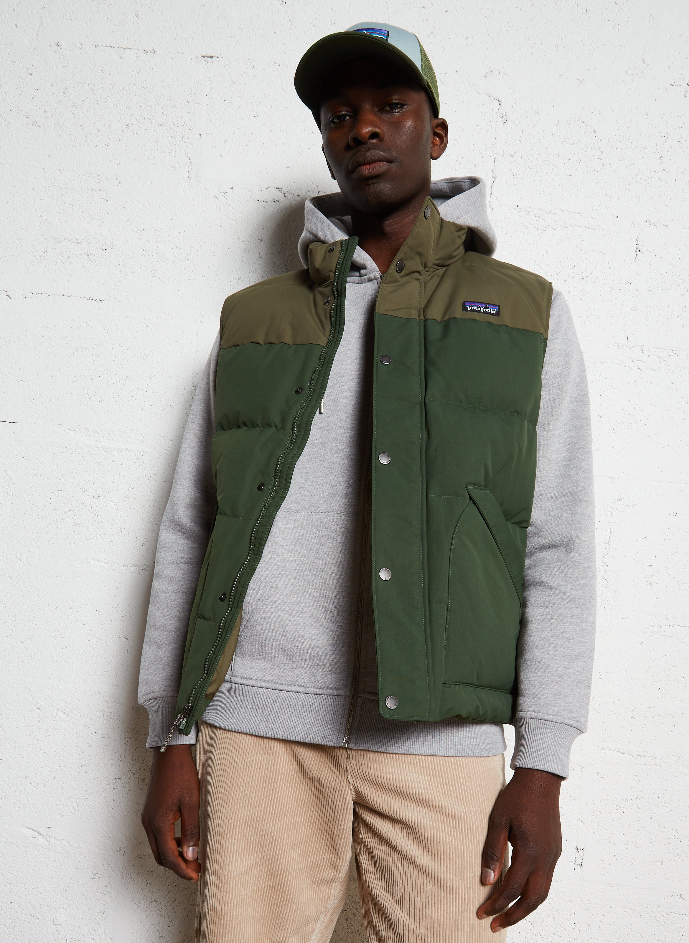 Sleeveless high-neck puffer jacket PATAGONIA Green