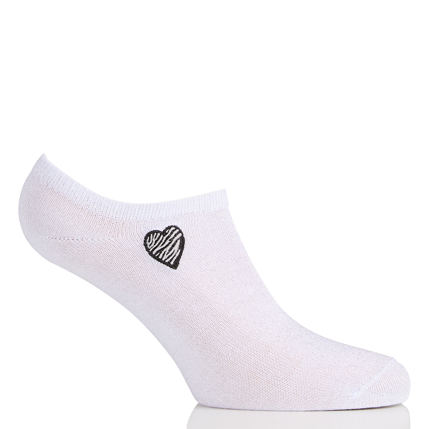 Set of 2 glittery socks PIECES White