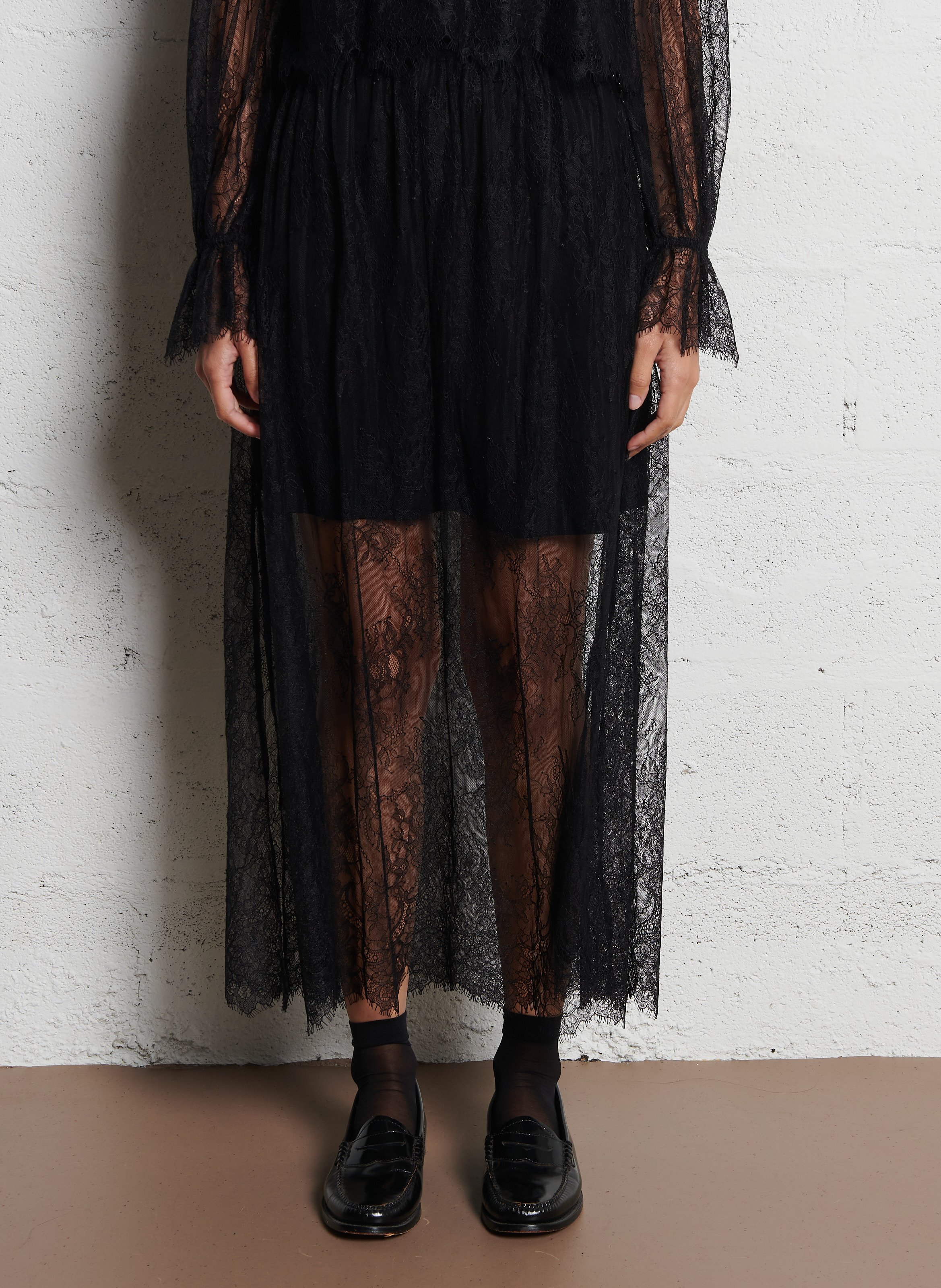 Lace midi skirt LOUISE MISHA Black