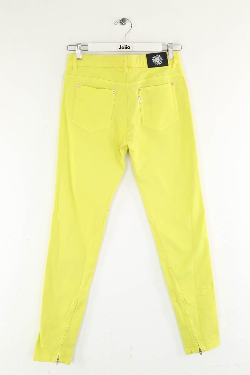 Cotton straight jeans KENZO - SECONDE MAIN Yellow