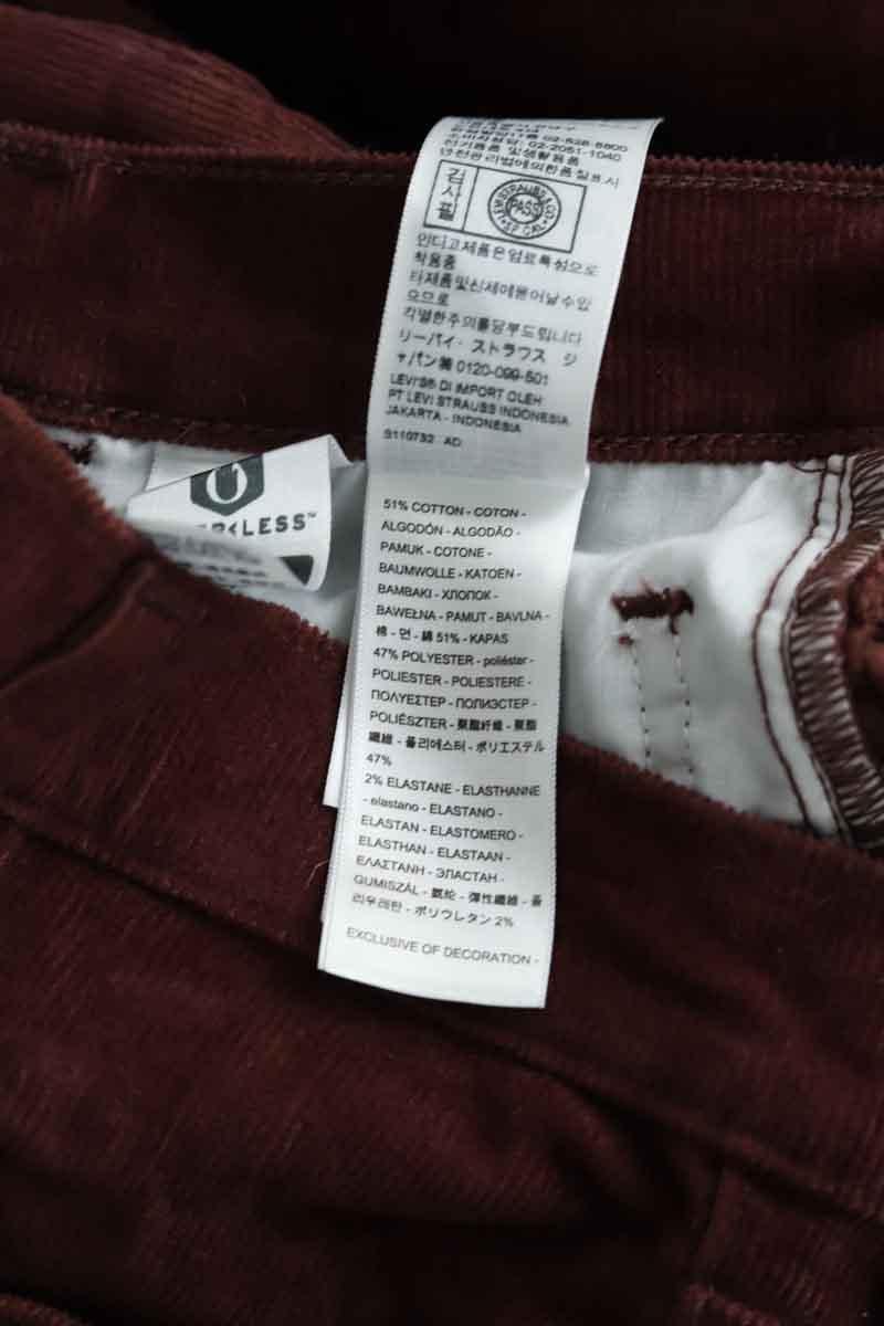 Pleated velvet pants LEVI'S - Seconde main Red