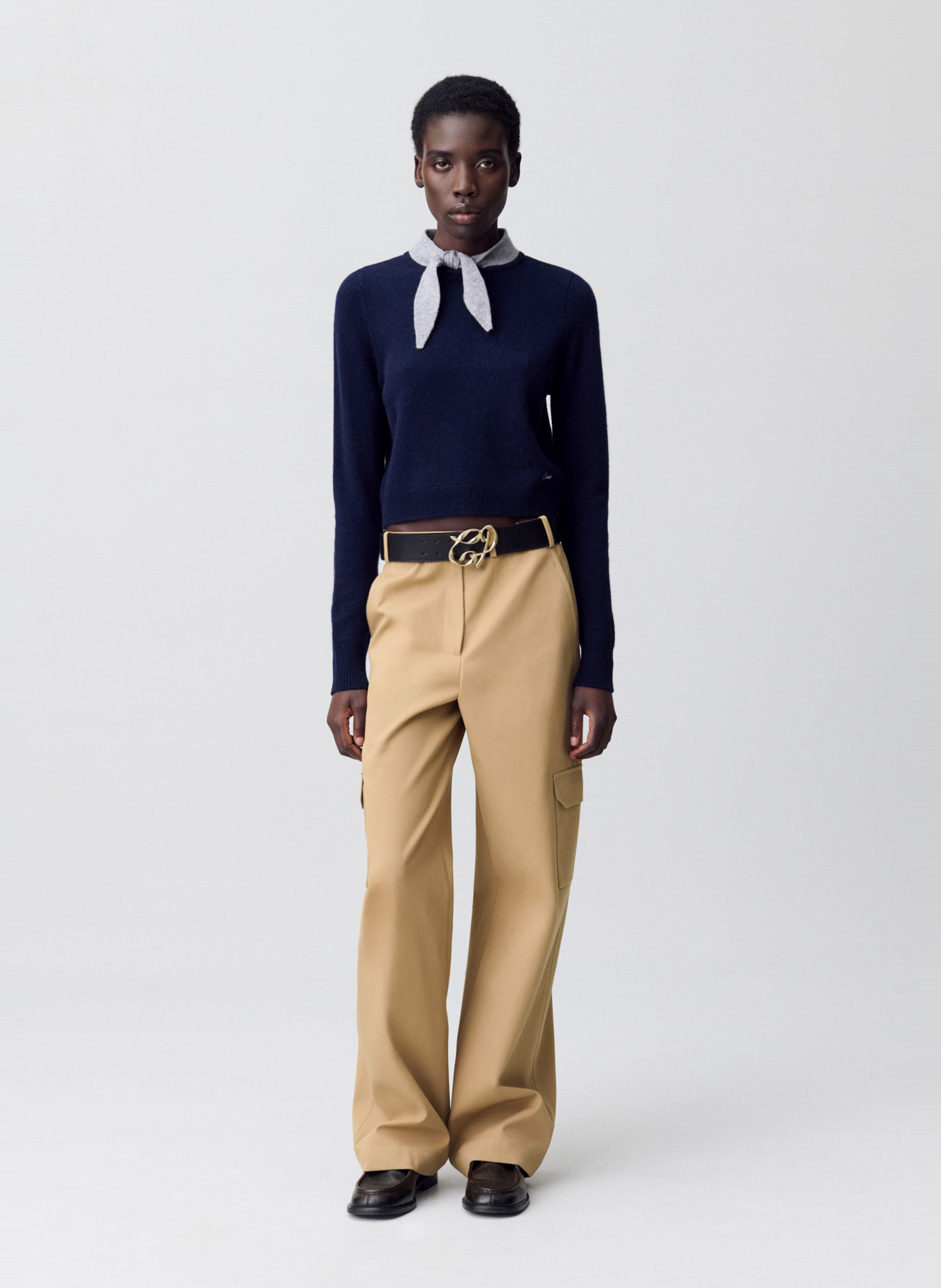 Pull col foulard en laine mélangée CLAUDIE PIERLOT Multicolore