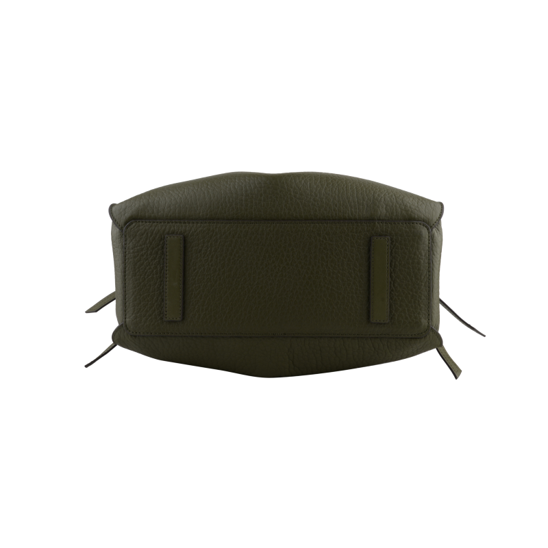 Handbag - cowhide leather POURCHET Khaki