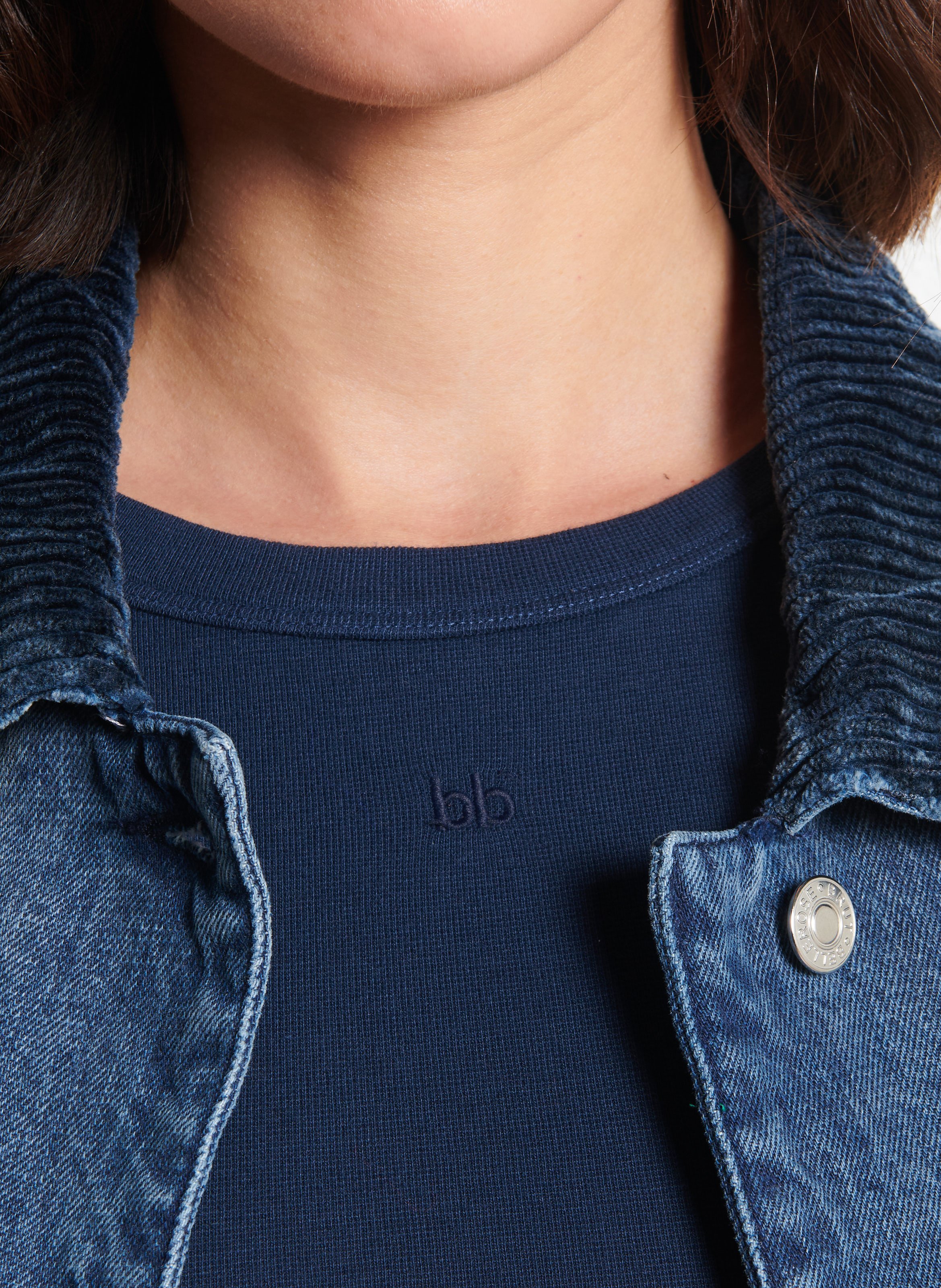 Gestreept T-shirt in marinelook met lange mouwen BELLEROSE Blauw