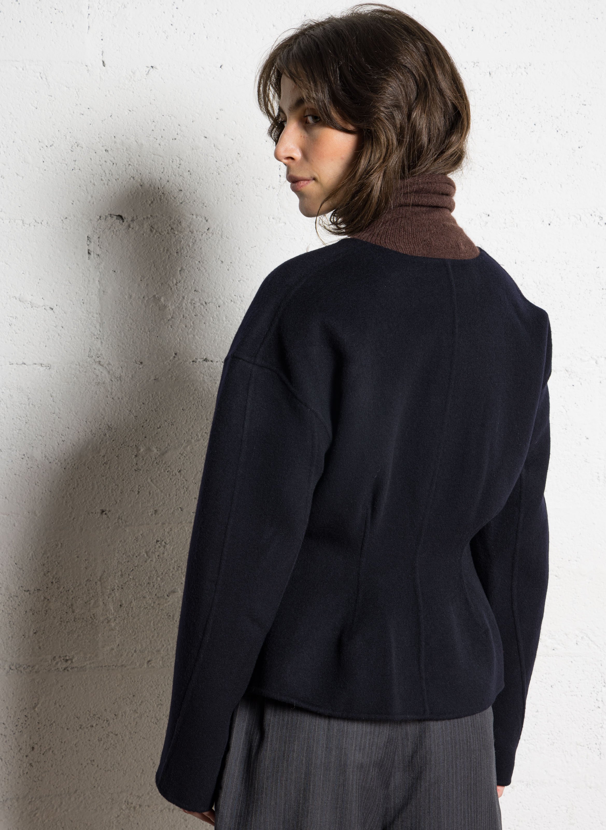 Fitted wool-mix jacket SOEUR Blue