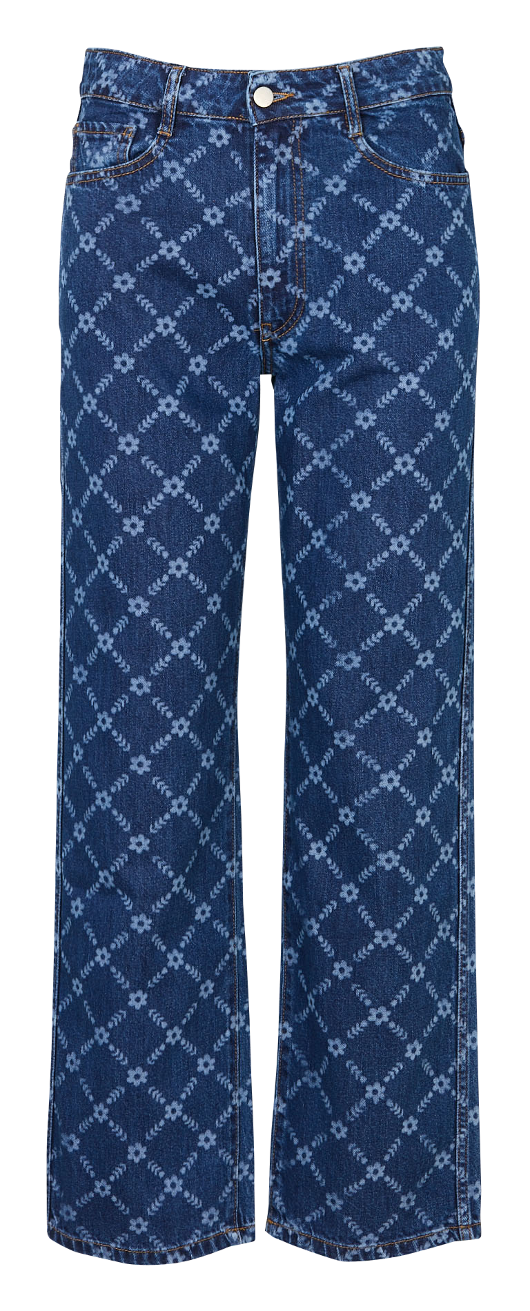 Jean droit en coton THE TINY BIG SISTER Bleu