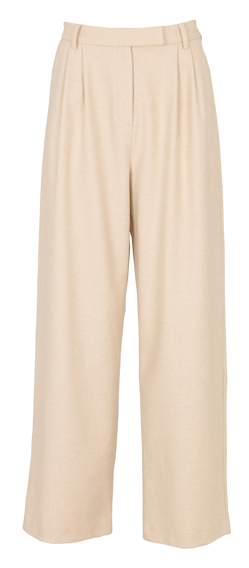 Wijde effen pantalon met hoge taille THE NEW SOCIETY Beige
