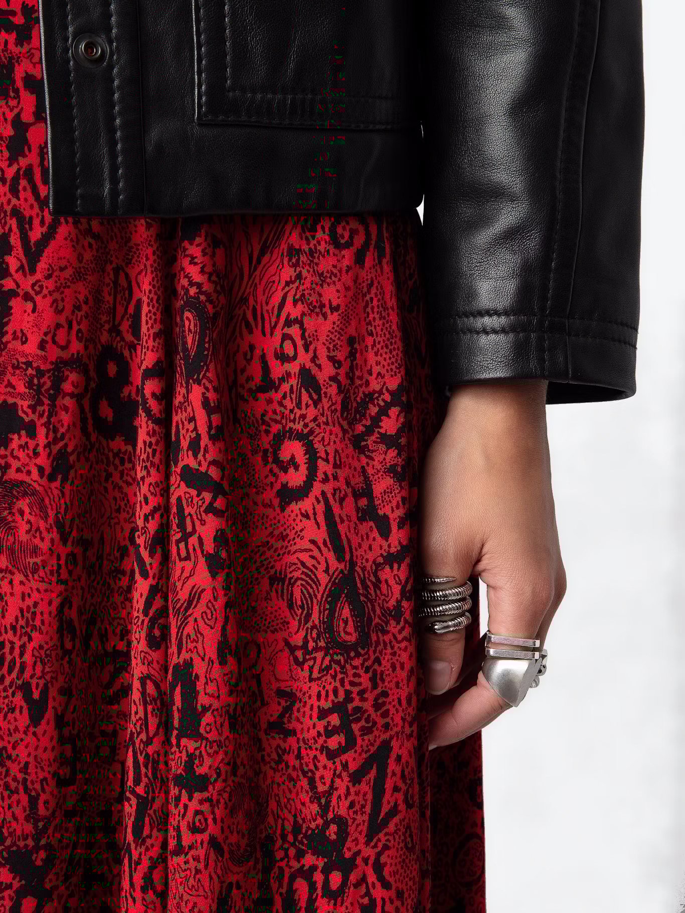 Jupe longue imprimée ZADIG&VOLTAIRE Rouge