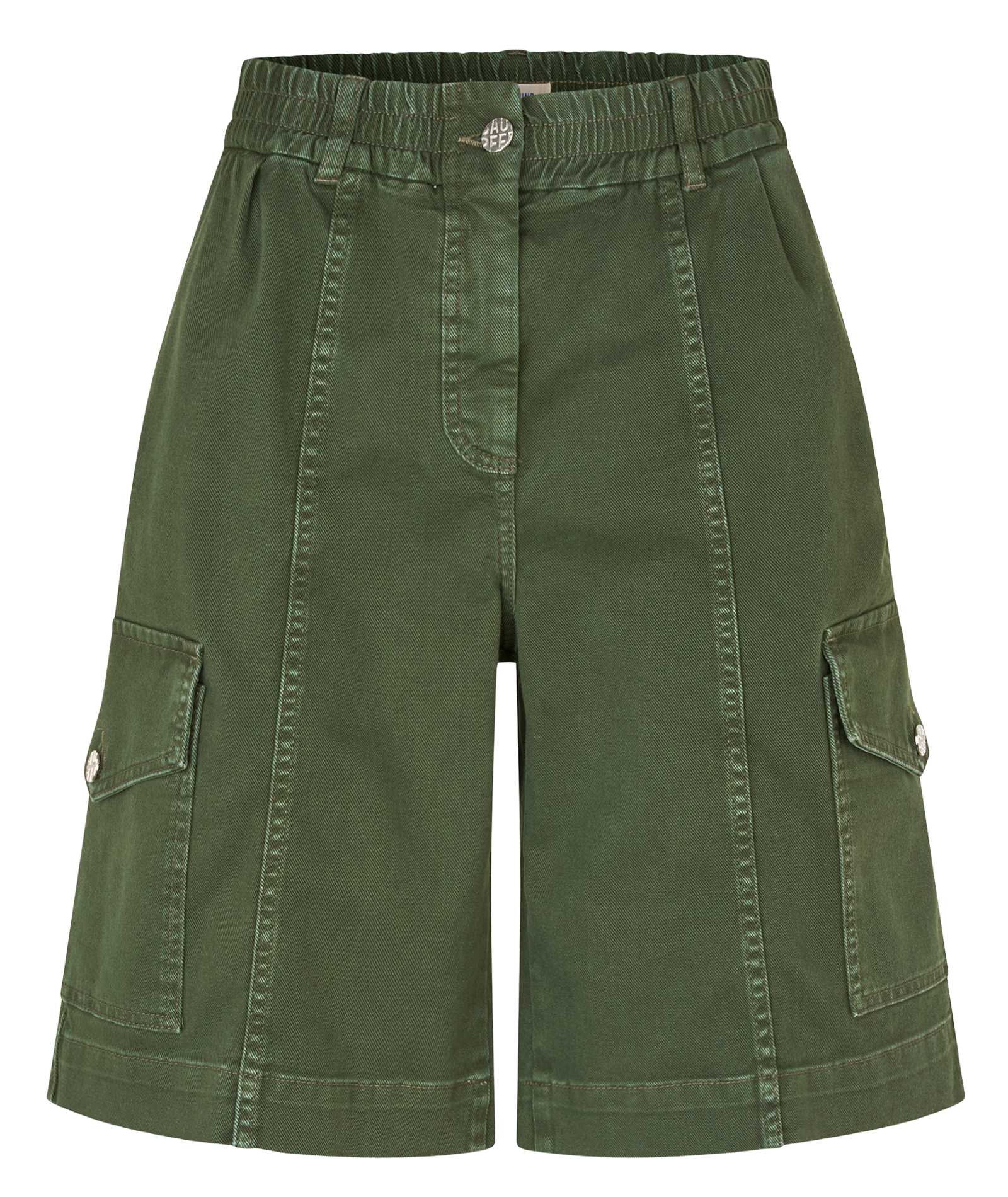 Solid color oversized shorts with pockets BAUM UND PFERDGARTEN Green