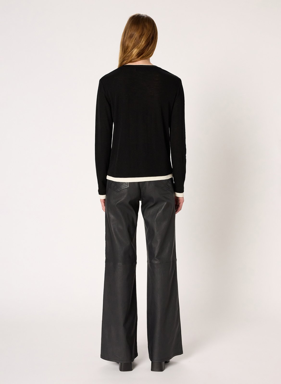 Tee-shirt droit en laine GERARD DAREL Noir