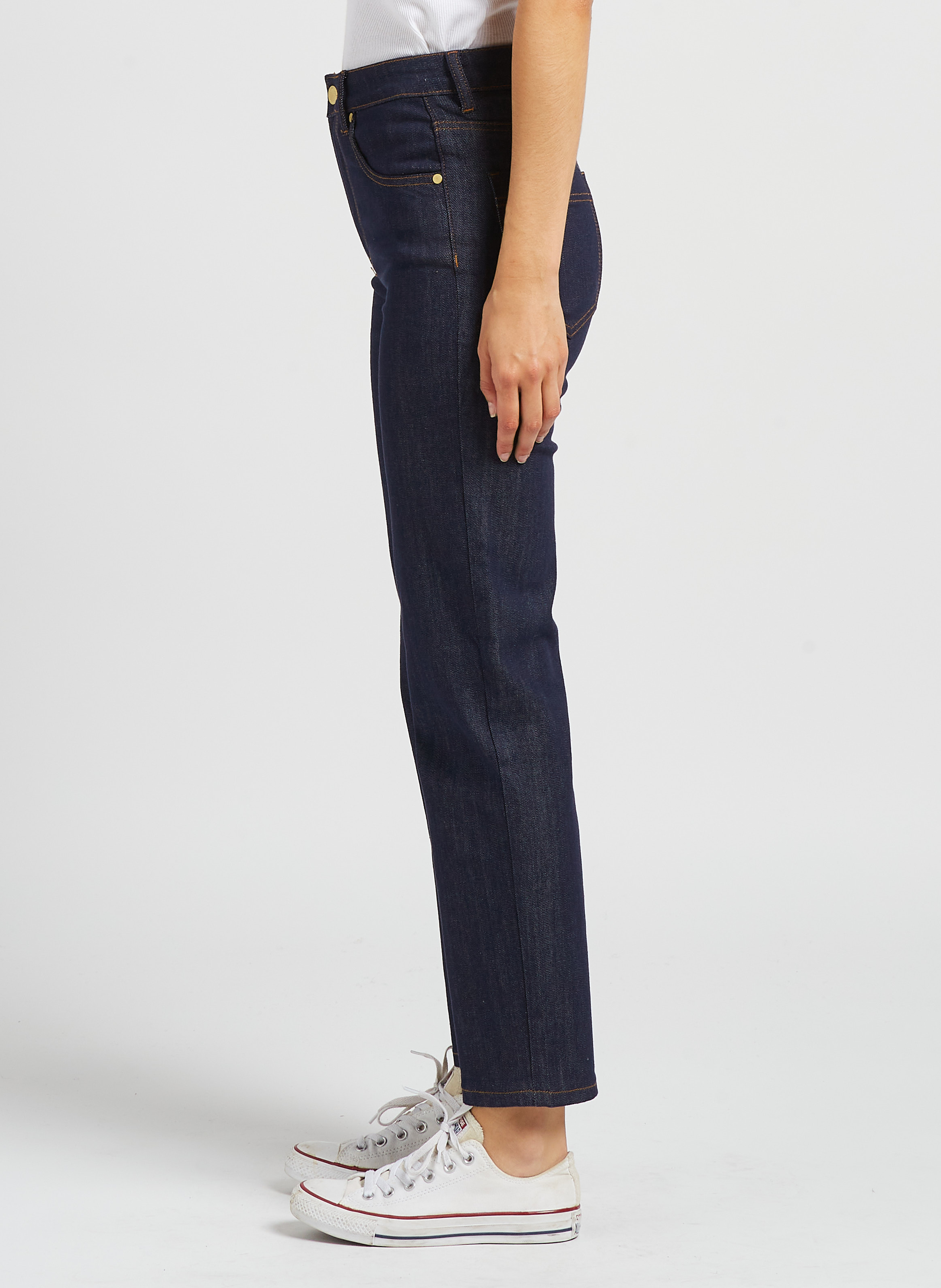 High-rise straight-leg cotton-blend jeans LA PETITE ETOILE Blue
