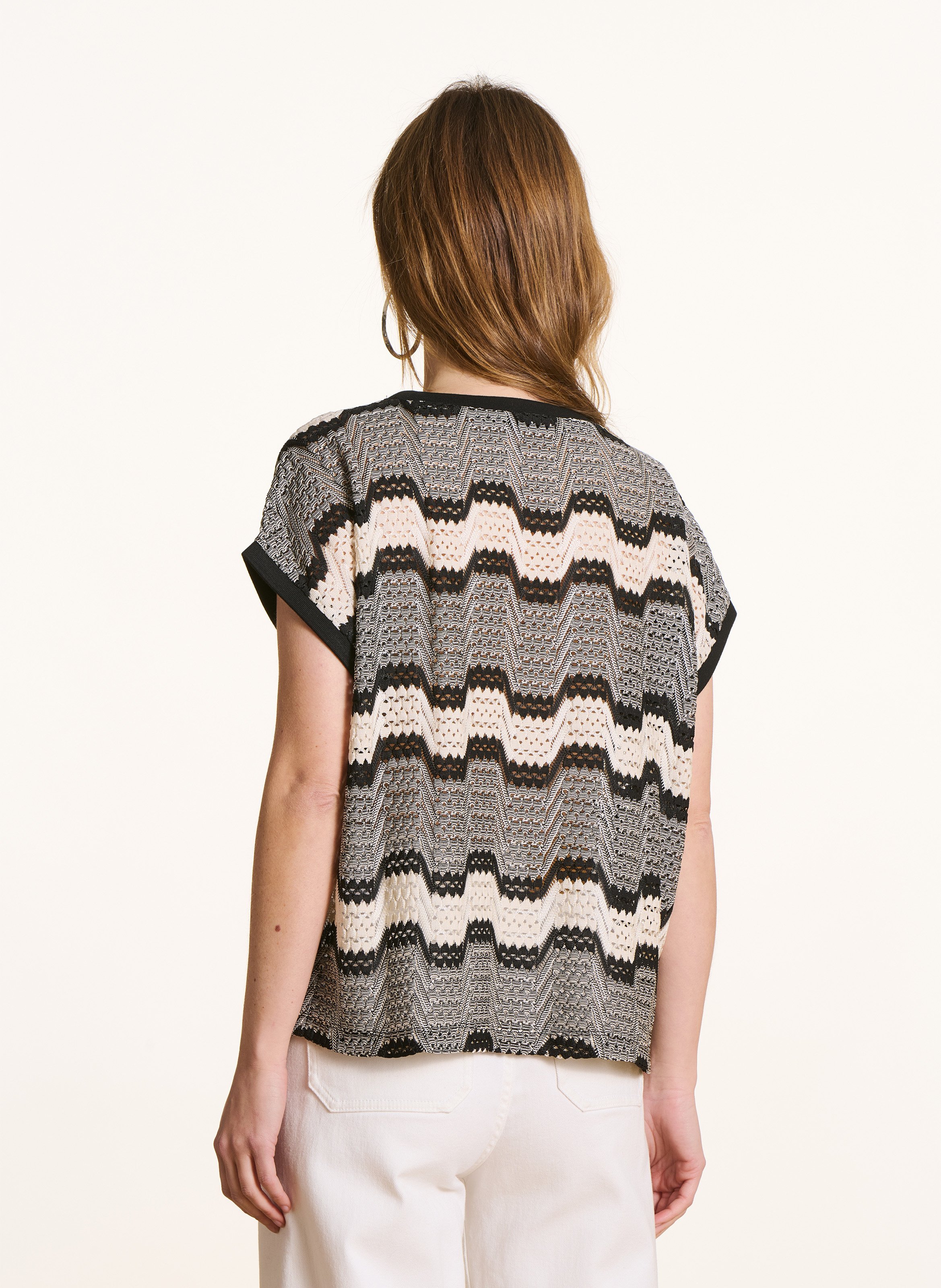 Weiter Pullover mit Rundhalsausschnitt LA FEE MARABOUTEE Schwarz