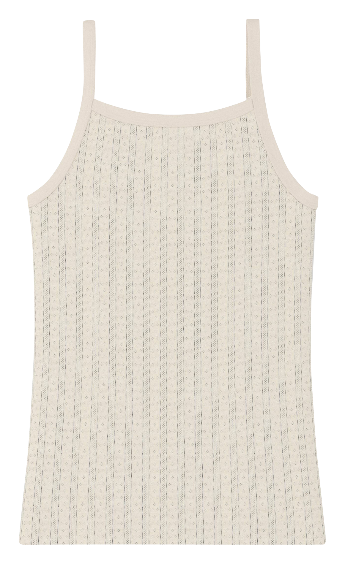 Débardeur droit en maille pointelle PETIT BATEAU Blanc