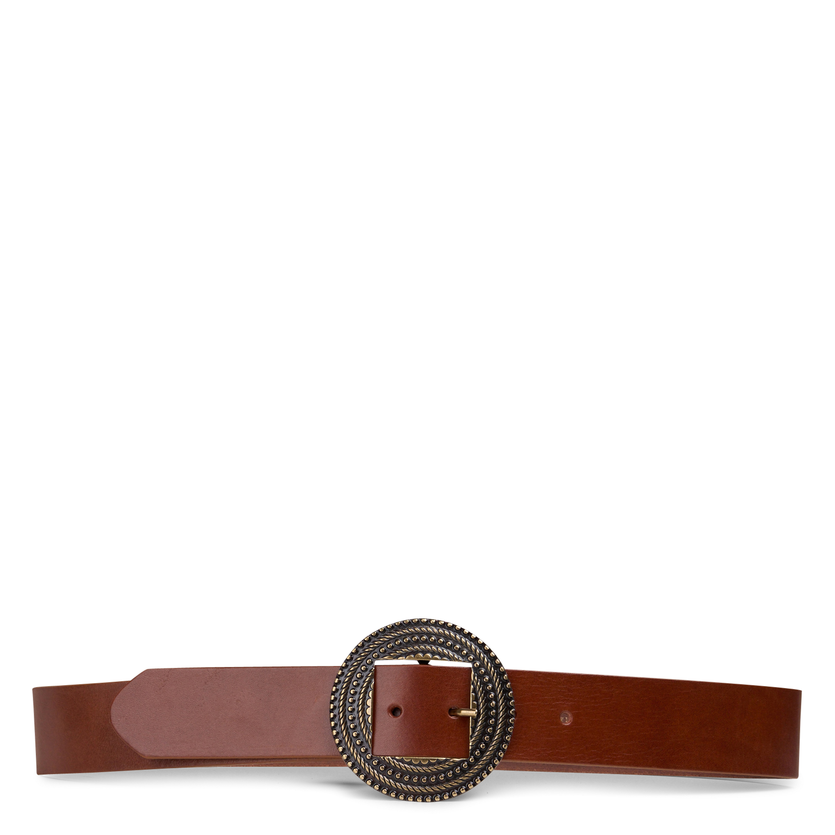 Ceinture en cuir LA FEE MARABOUTEE Marron