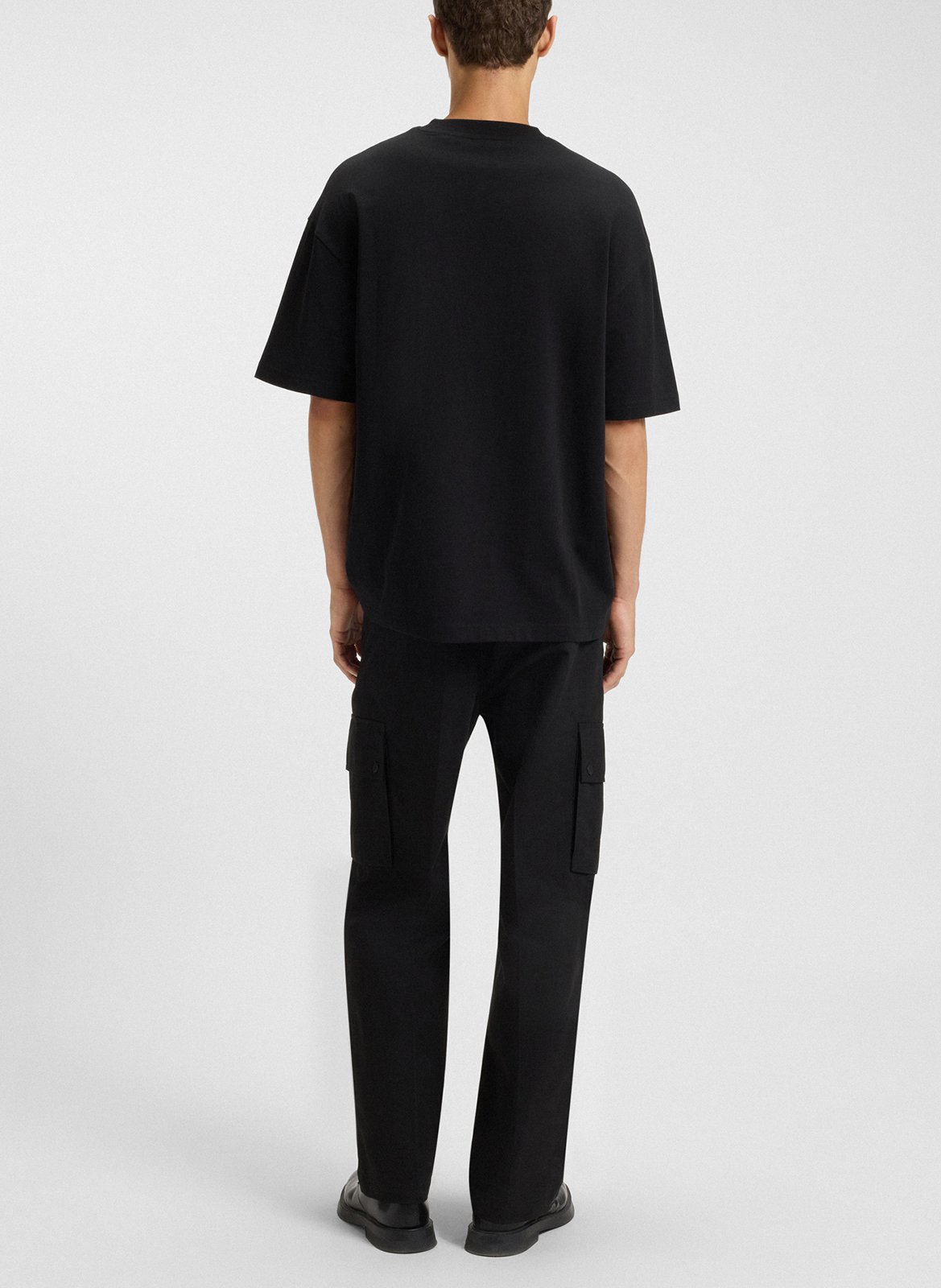 Oversized round-neck cotton T-shirt BOSS Black