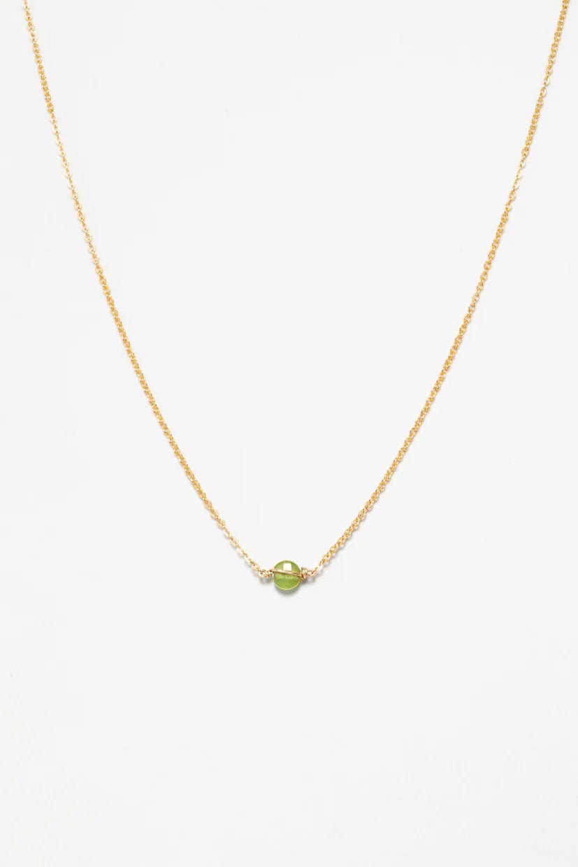 Necklace - peridot YAY Golden