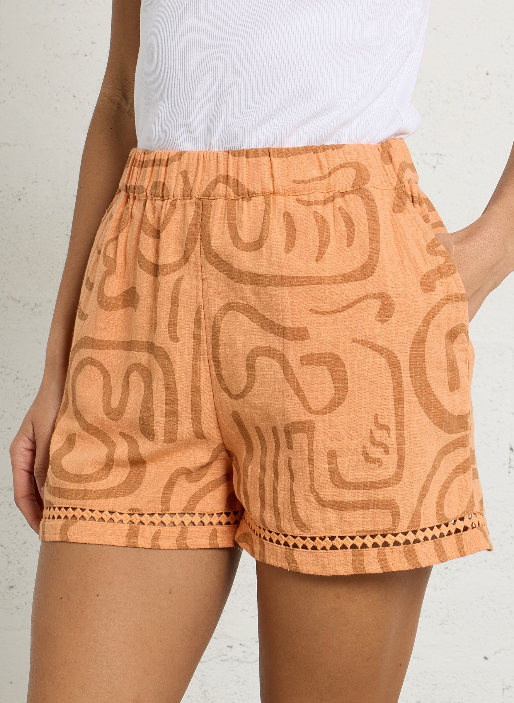 Baumwollshorts mit Print BILLABONG Orange