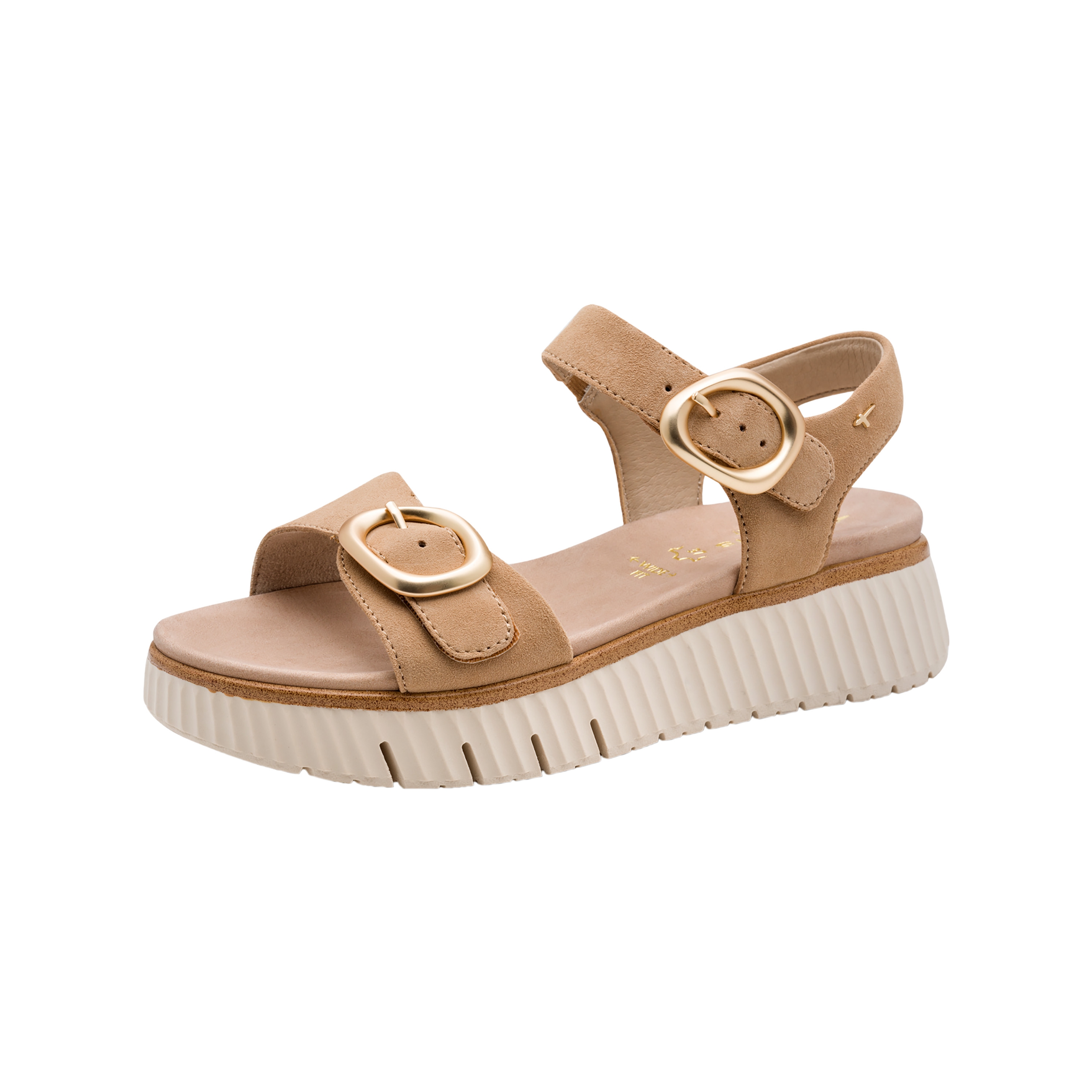 Sandales compensé cuir  comfort TAMARIS Marron