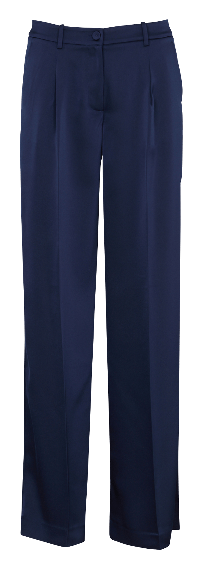 Wijde broek met satijnglans ZAPA Blauw