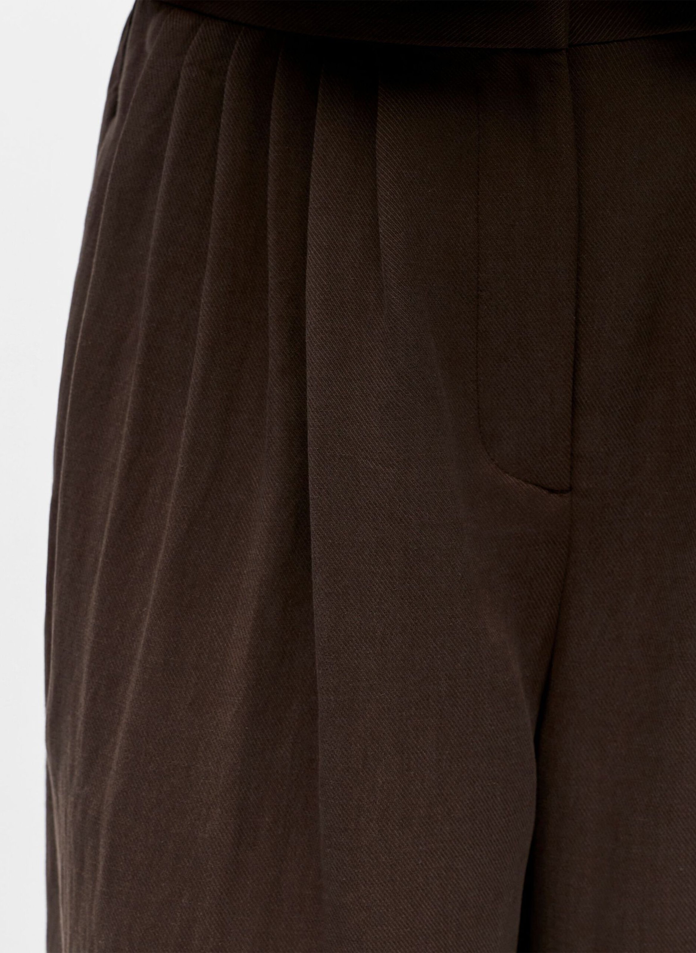 Wide trousers OBJECT Brown