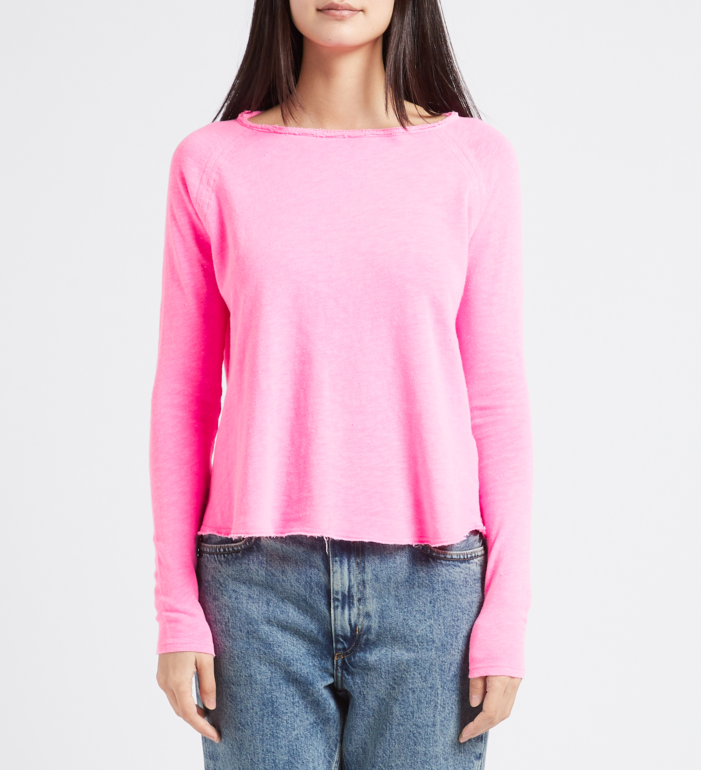 Baumwoll-T-Shirt mit U-Boot-Ausschnitt AMERICAN VINTAGE