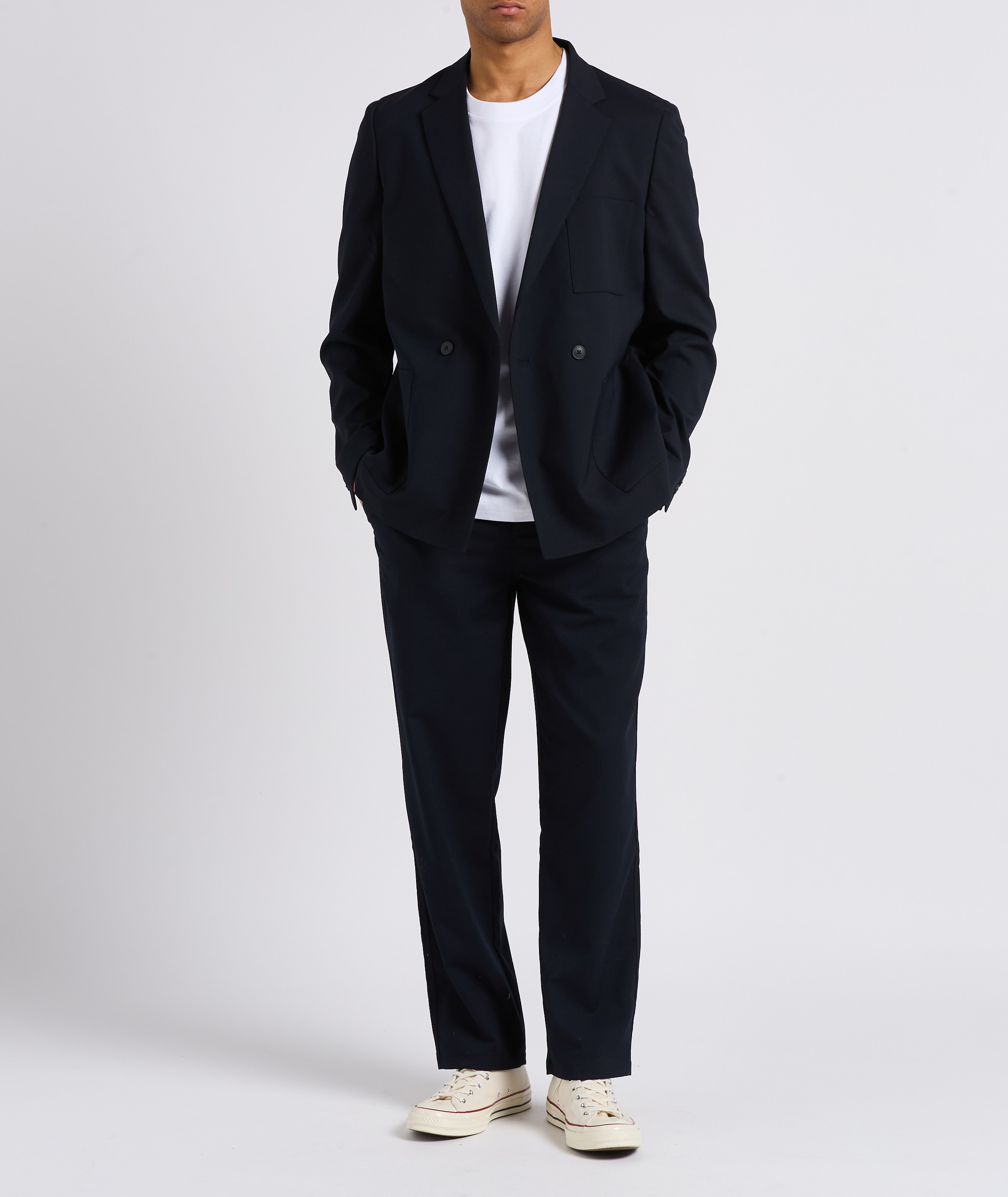 Straight buttoned jacquard blazer MINIMUM Blue