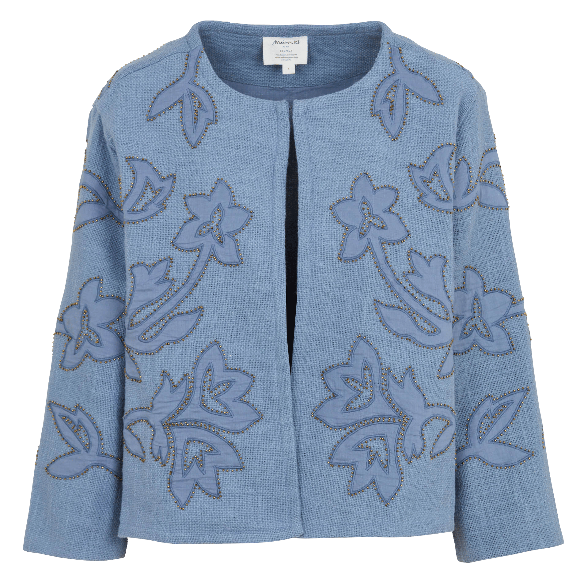 Recht, katoenen jasje MAISON 123 Blauw
