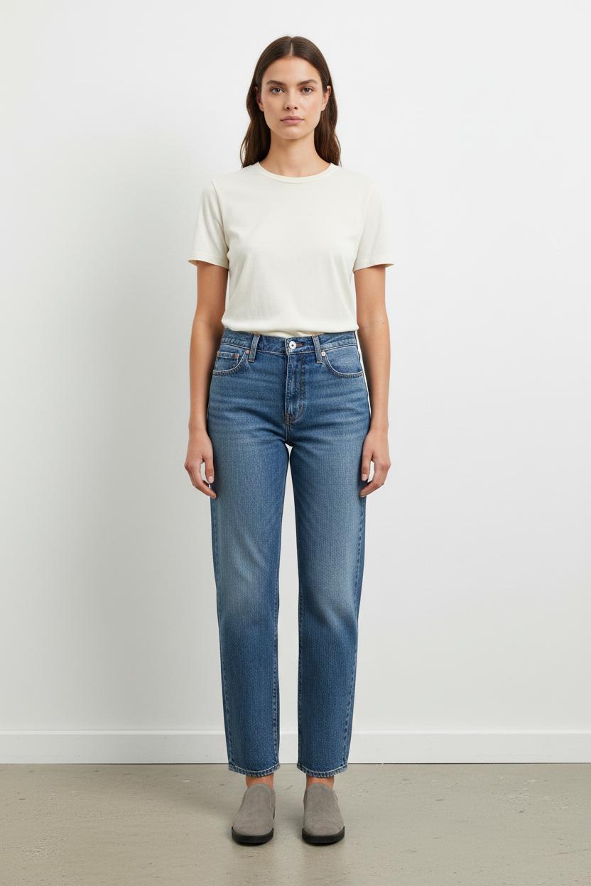 Cropped slim jeans with studs LEVI'S - Seconde main Blue
