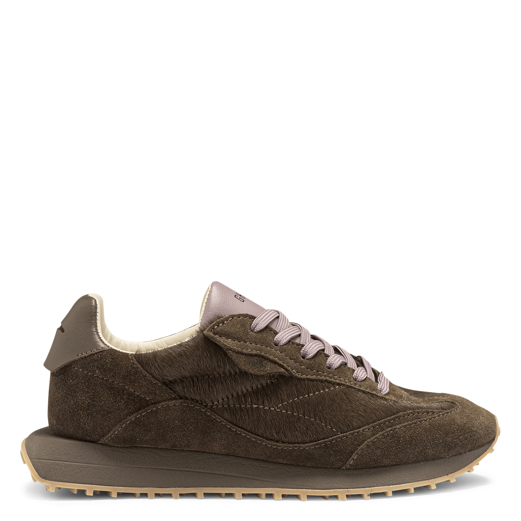 Low-top leather trainers GHOUD VENICE Khaki