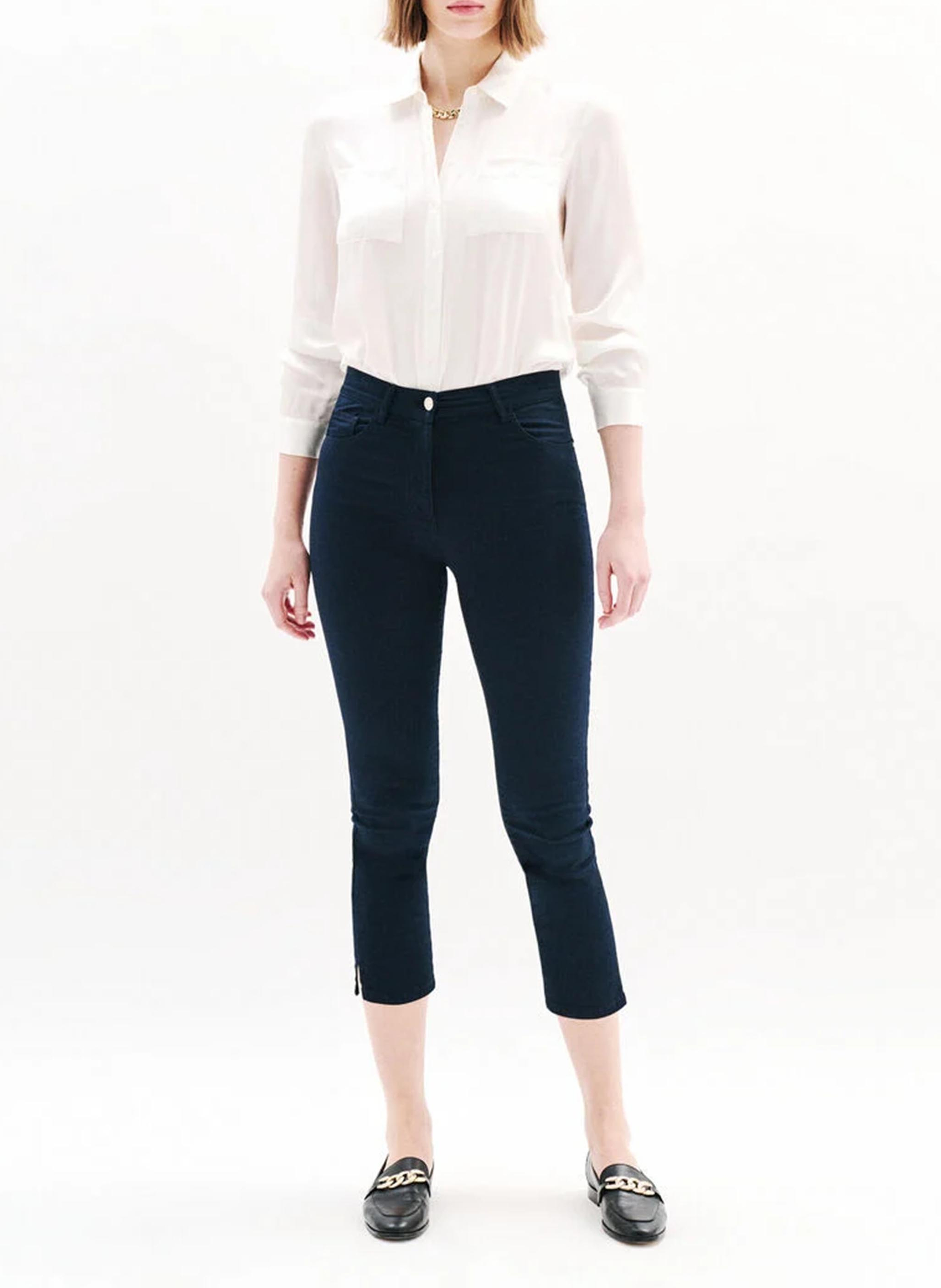 Caprihose aus Baumwoll-Mix CAROLL Blau