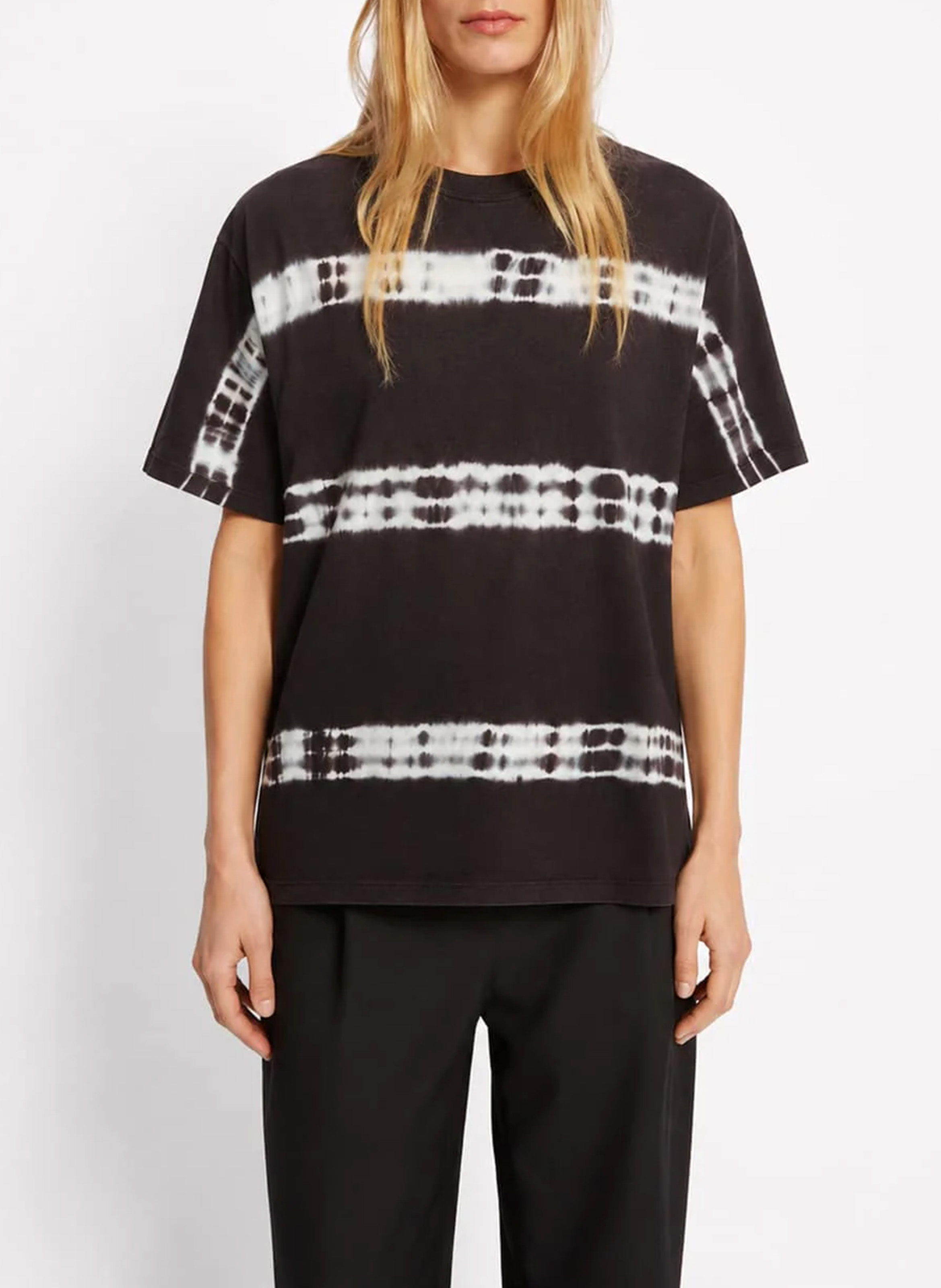 Tee-shirt manches courtes oversize à motif ROSEANNA Noir