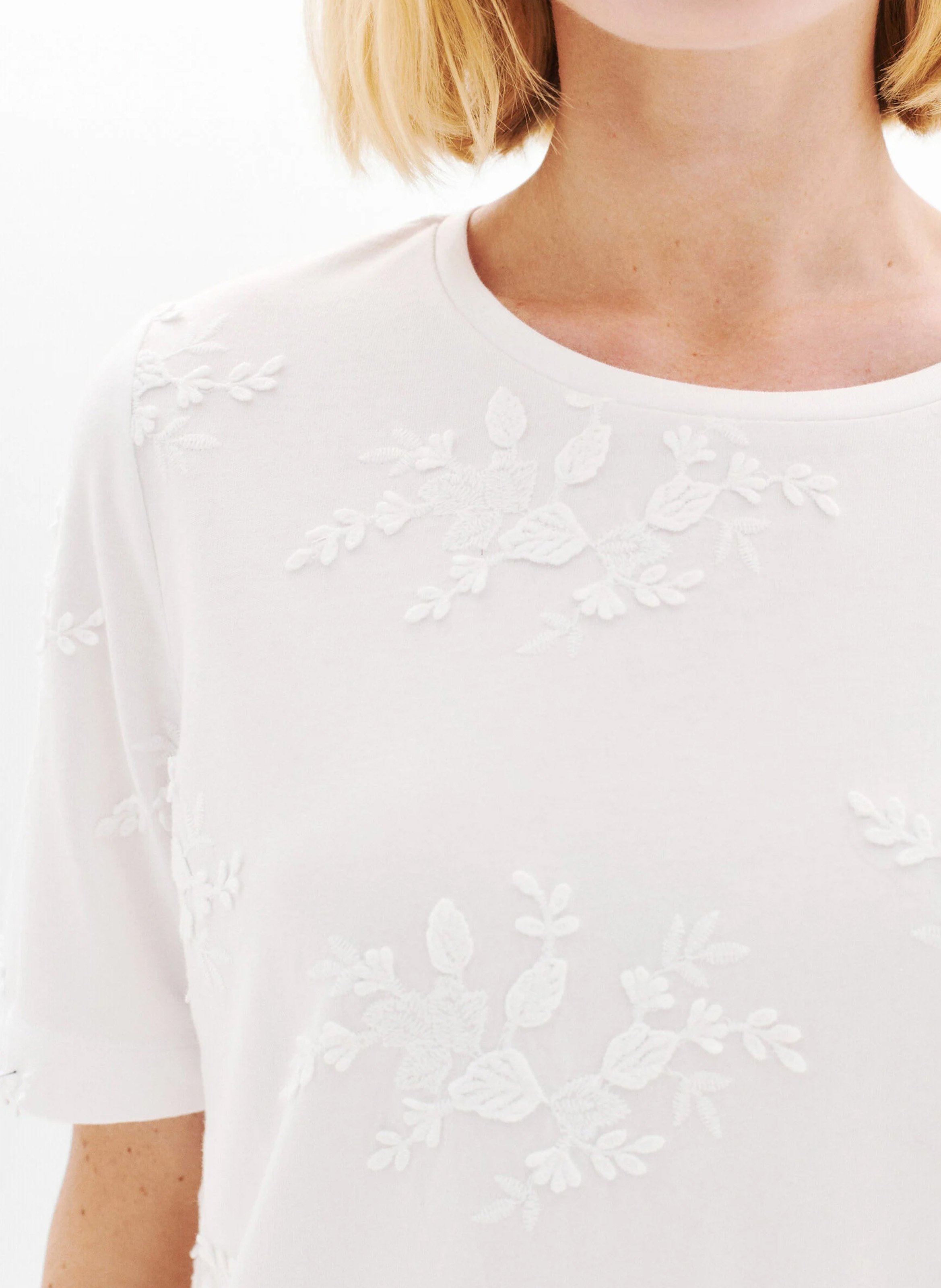 Katoenen T-shirt met ronde hals CAROLL Beige