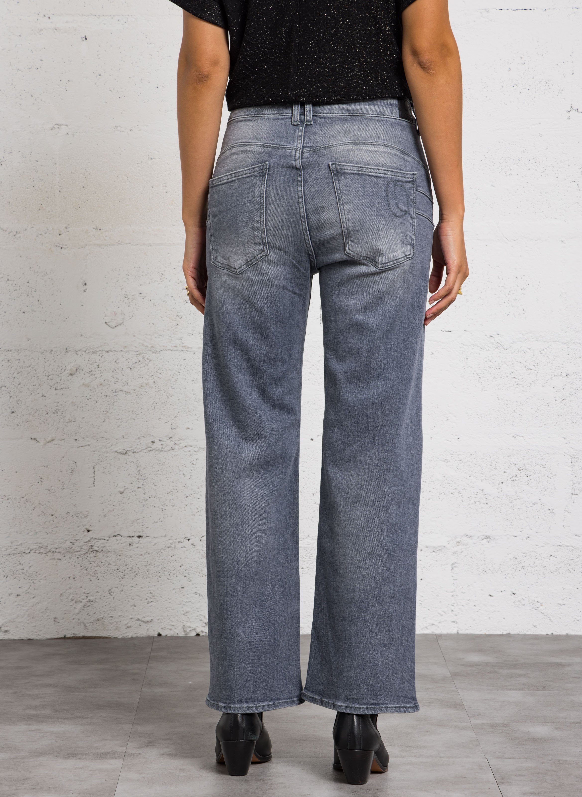 Wijde jeans LE TEMPS DES CERISES Grijs