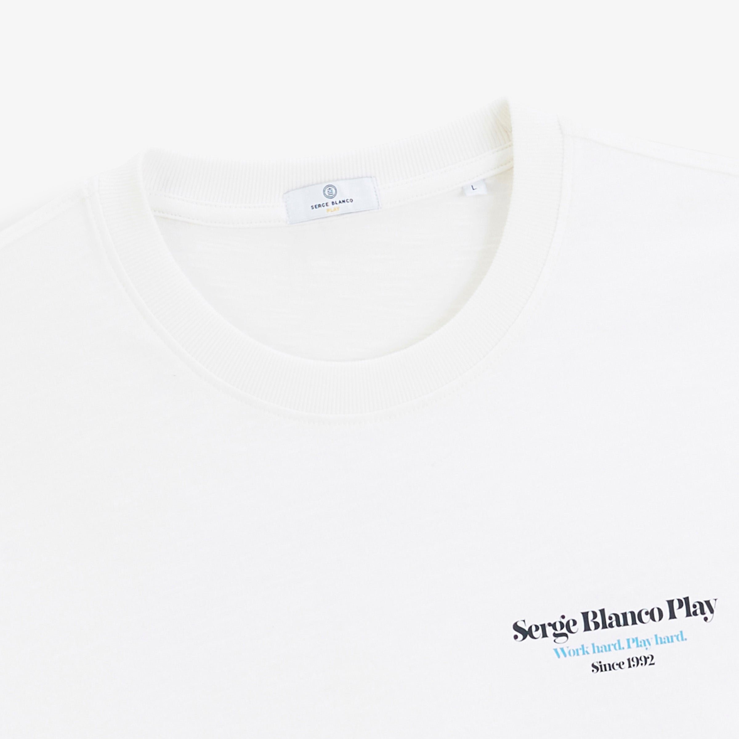 Short-sleeved t-shirt printed with ski & raclette SERGE BLANCO White